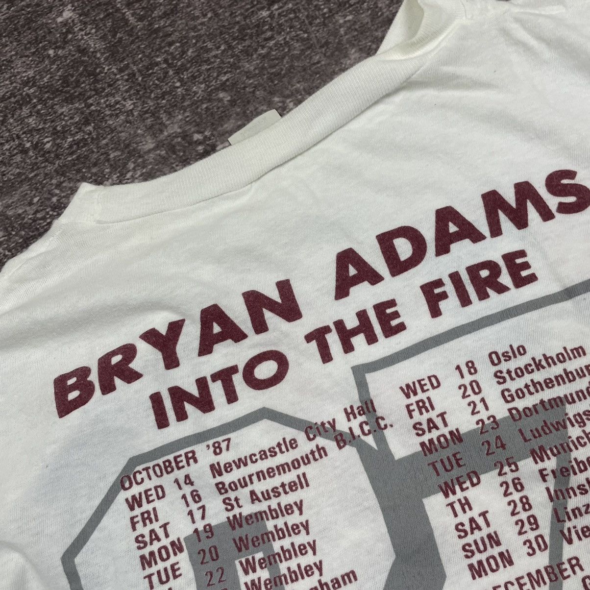 Band Tees Vintage 1987 Bryan Adams Into the Fire Single Stitch T Shirt Size US XL / EU 56 / 4 - 14 Thumbnail