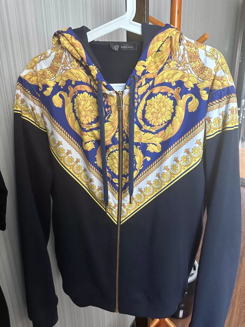 Versace Versace Gold zip-up hooded sweatshirt Size US M / EU 48-50 / 2 - 1 Thumbnail