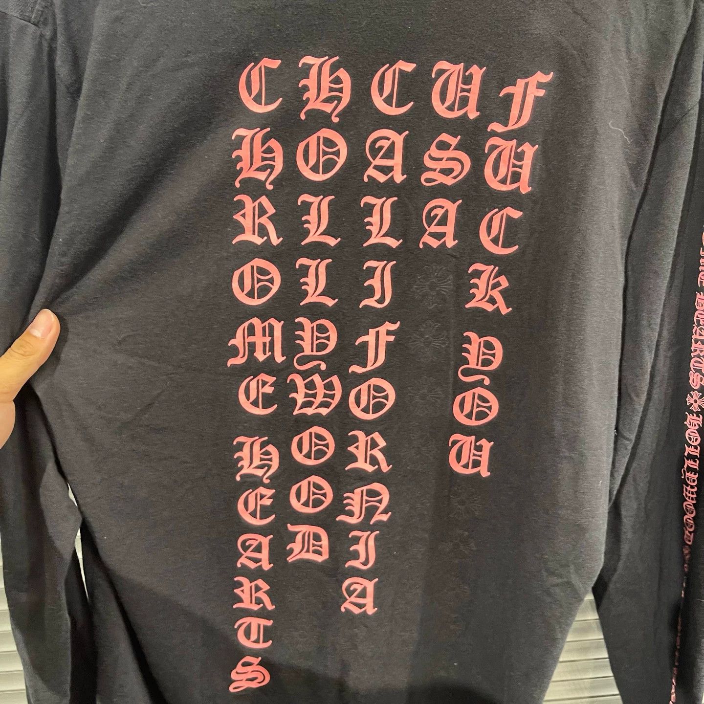 Chrome Hearts Chrome Hearts Red Sanskrit Print Back Longsleeve M Size US M / EU 48-50 / 2 - 5 Thumbnail