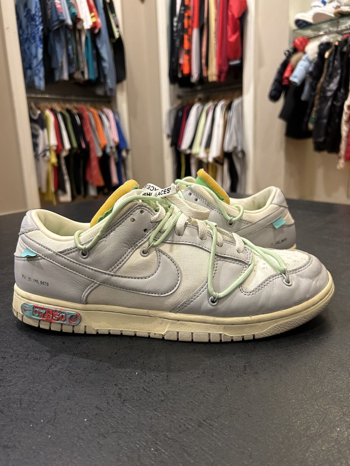 Nike Nike Dunk Low ‘Off-White Lot 07’ Size US 11.5 / EU 44-45 - 1 Thumbnail