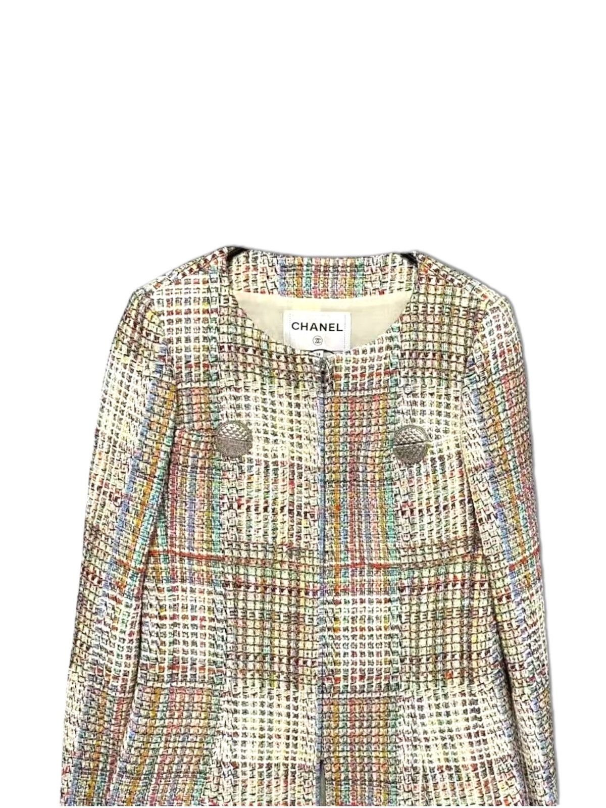 Chanel CHANEL 38 Cuba CC Logo Buttons Tweed Cotton Jacket Size S / US 4 / IT 40 - 3 Thumbnail