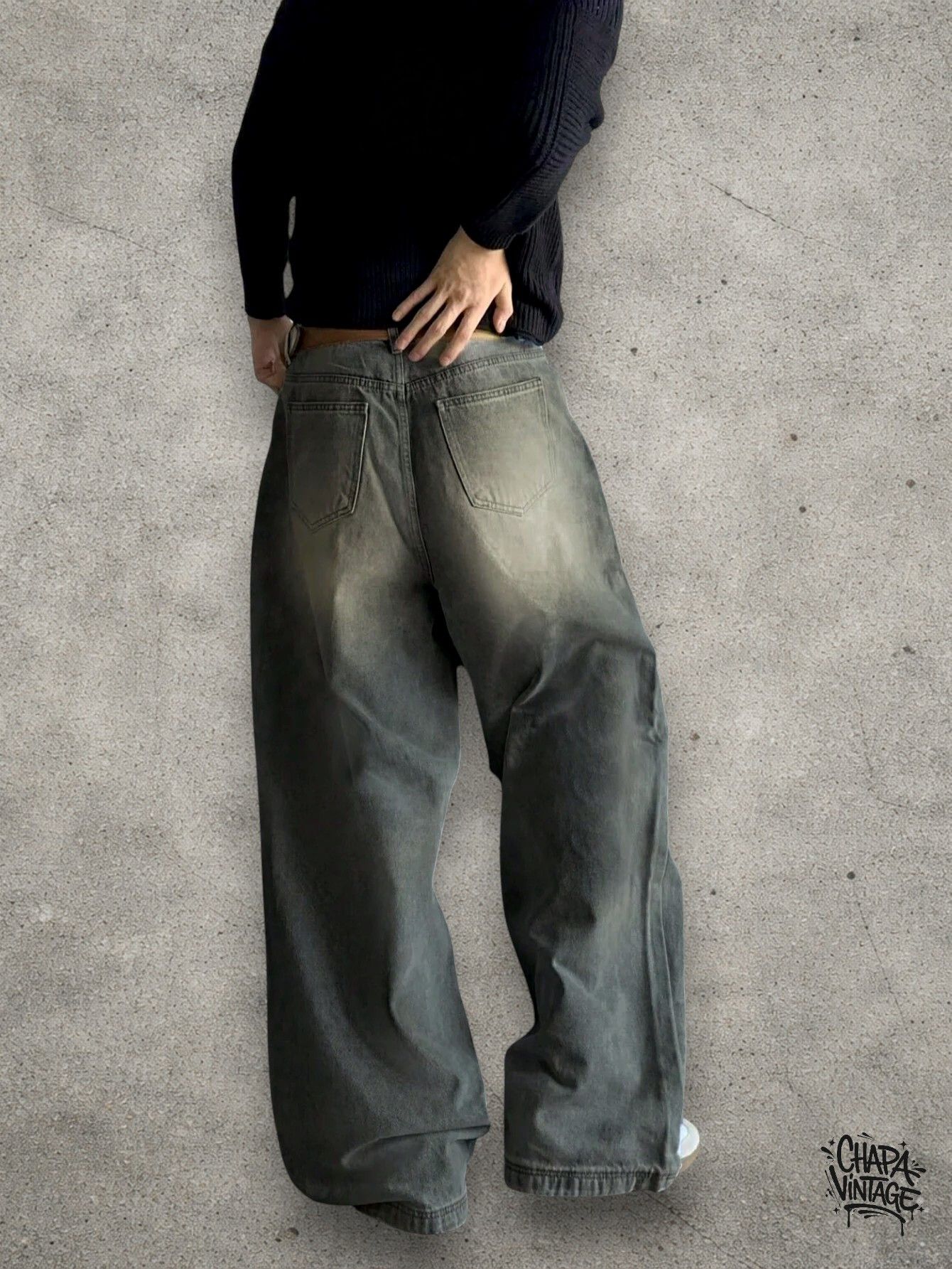 Vintage Wide leg washed jeans Size US 32 / EU 48 - 3 Thumbnail