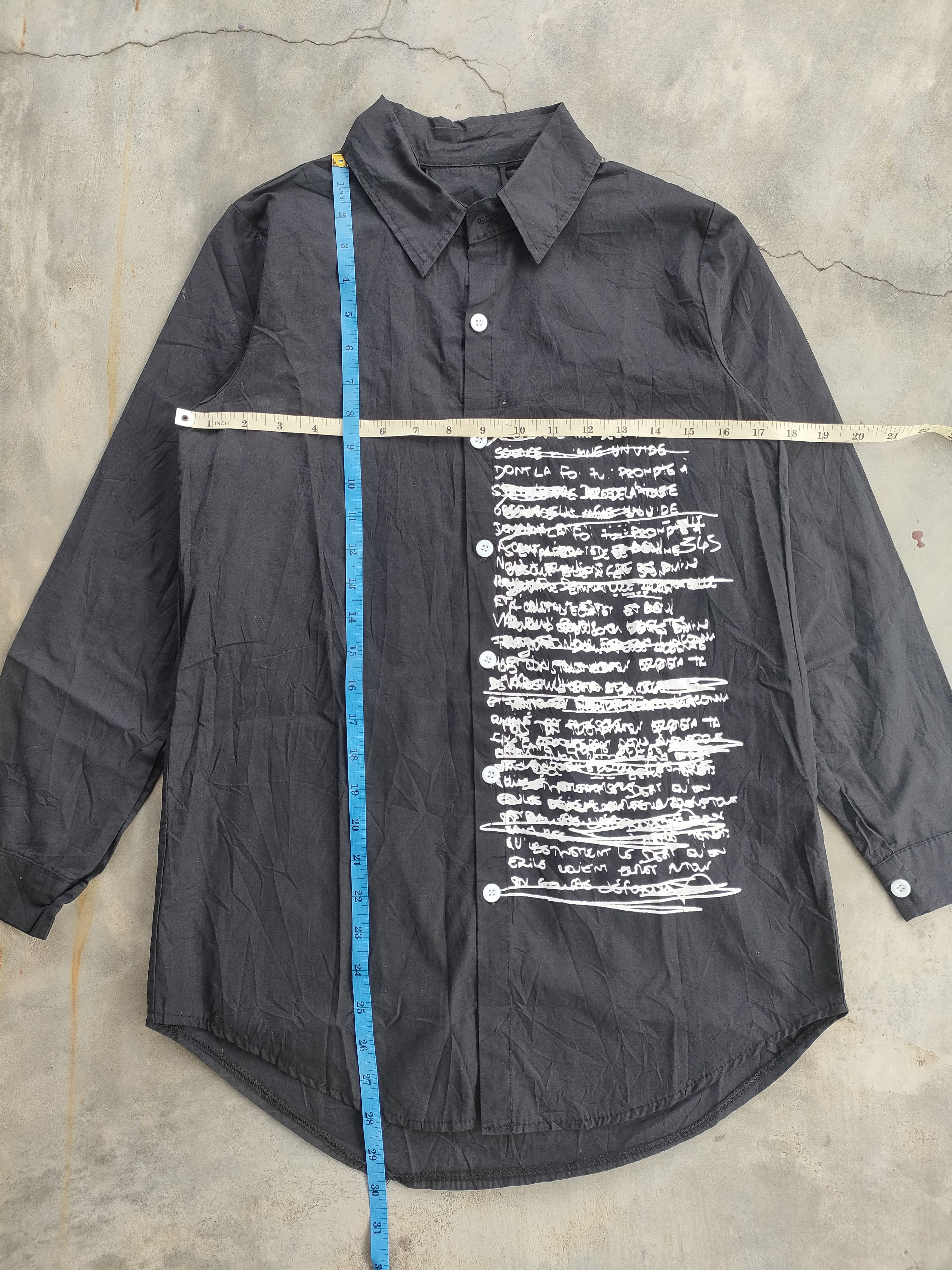 Japanese Brand Japanese Poem Black Shirt Chou Chou Size US M / EU 48-50 / 2 - 6 Thumbnail