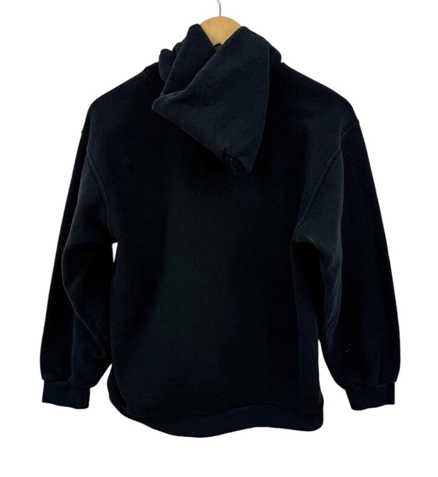 Nike Vintage Nike 90s Black Embroidered Swoosh Hoodie Kids Sz L Size US XXS / EU 40 - 4 Thumbnail