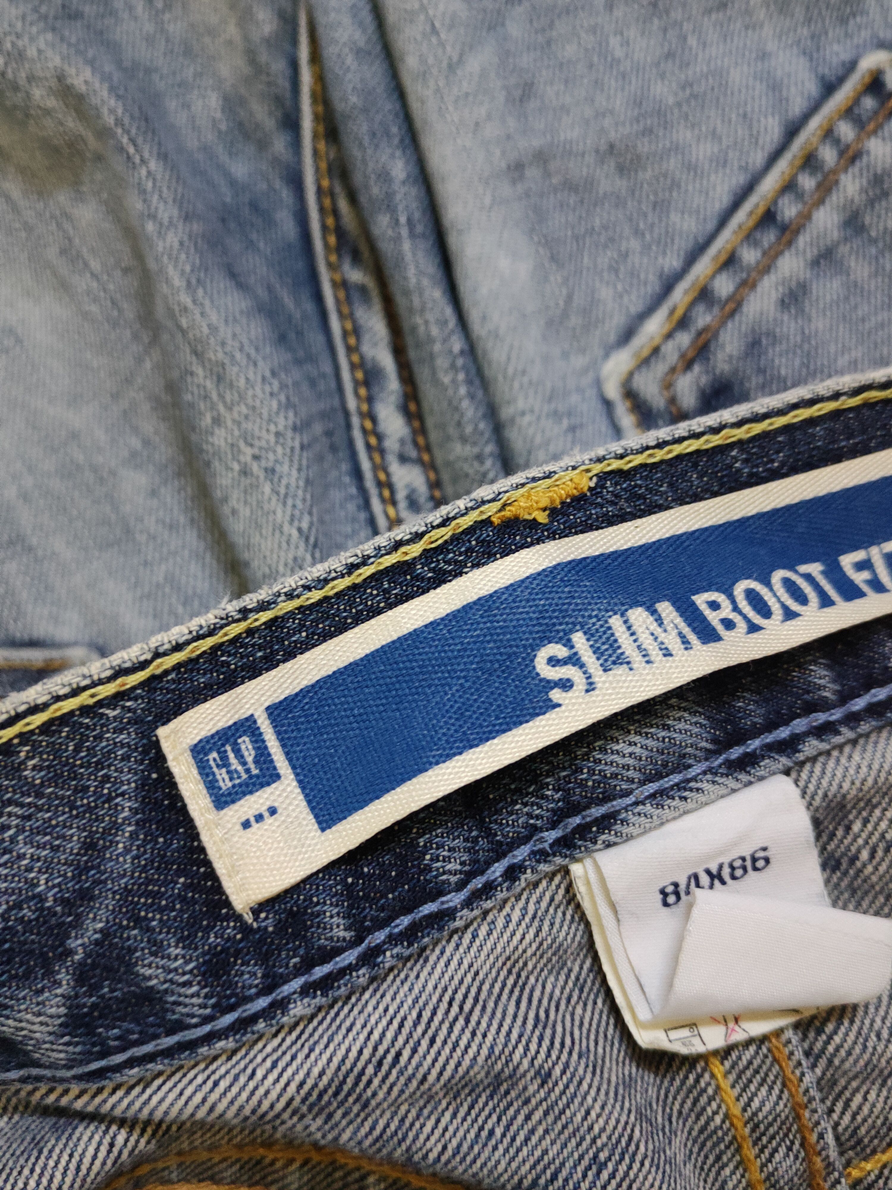 Gap Gap Blue Distressed Ripped Boot Cut Denim Jeans #S2283 Size US 33 - 14 Thumbnail