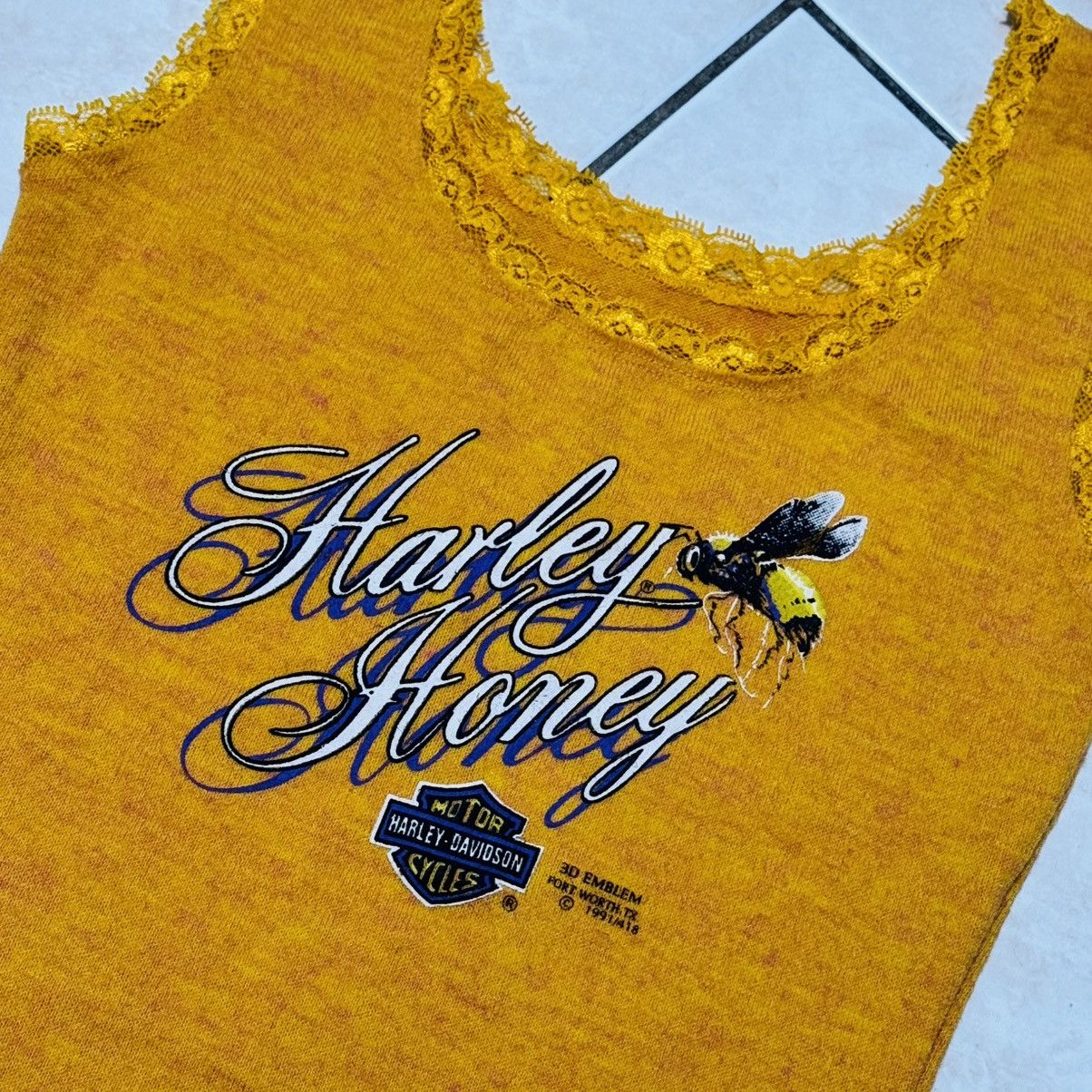 Vintage Vintage Rare 3D Emblem Harley Honey Harley Davidson Tanktop Size M / US 6-8 / IT 42-44 - 4 Thumbnail