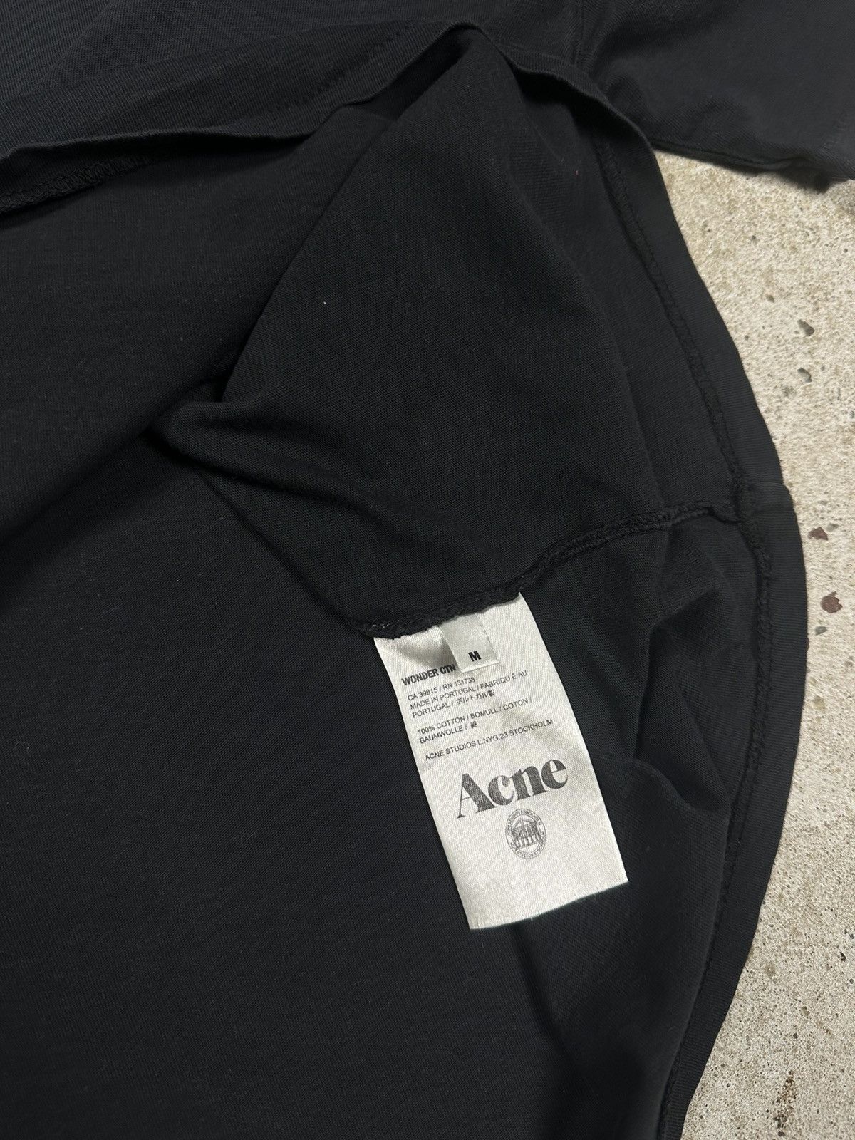 Acne Studios Acne Studios Boxy Wonder Ctn Black Tee Size US M / EU 48-50 / 2 - 7 Thumbnail
