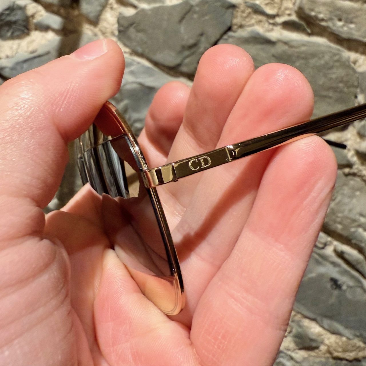 Dior Dior DiorSplit Gold Mirror Aviator Sunglasses Size ONE SIZE - 6 Thumbnail