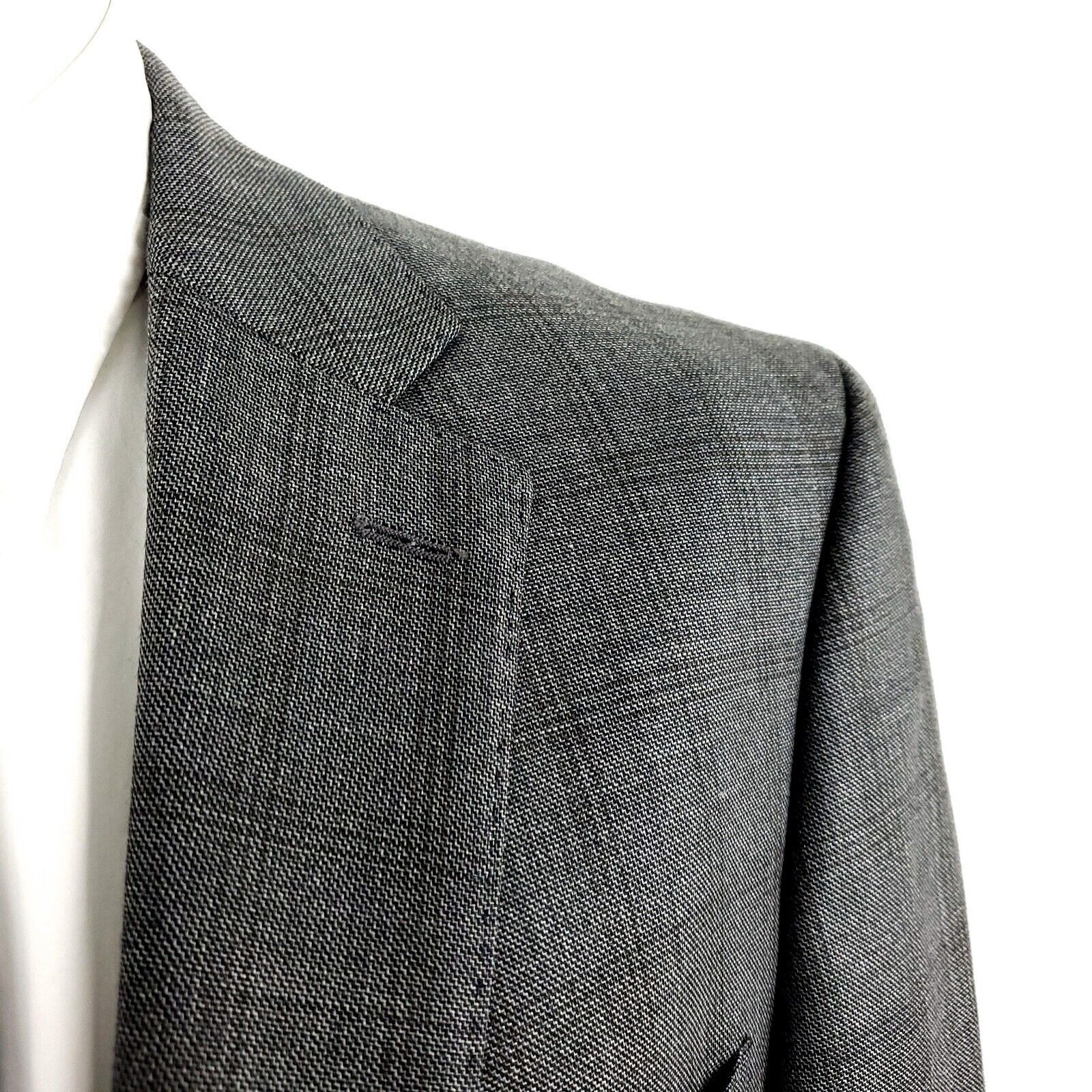Calvin Klein Calvin Klein Wool Silk 2 Button Blazer 42R Gray Brown Sharks Size 42R - 2 Thumbnail