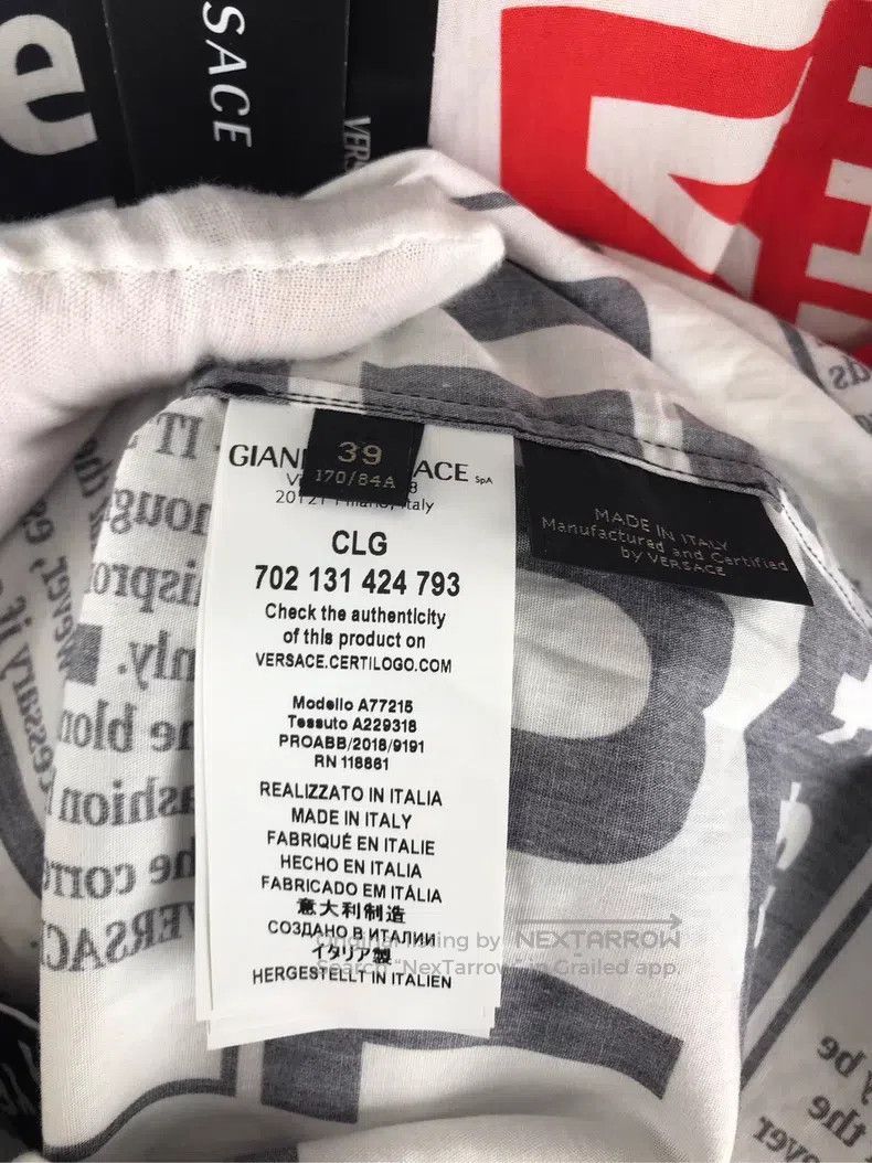 Versace Versace Letter logo shirt Size US XXS / EU 40 - 6 Thumbnail