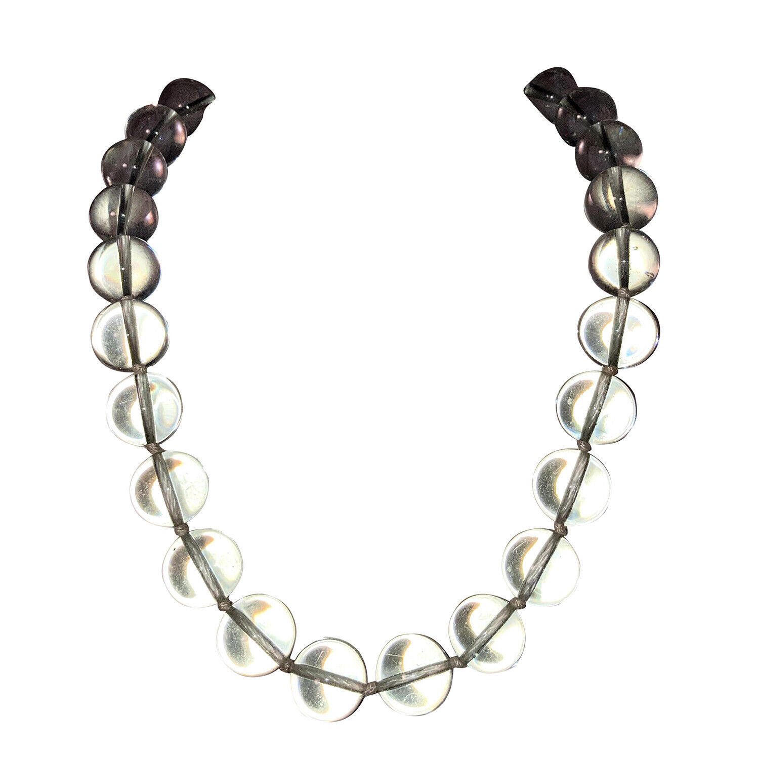 Designer Rock Crystal Quartz Round Bead Necklace Pools of Light Size ONE SIZE - 1 Thumbnail