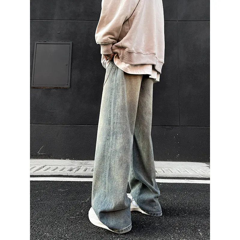 Japanese Brand × Jean Retro loose washed straight leg wide leg jeans Size US 32 / EU 48 - 4 Thumbnail