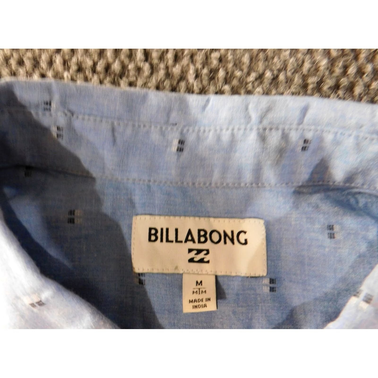 Billabong Billabong Shirt Button-Up Mens M Blue Beach Graphic Surf Cali Short Sleeve Collared Geometric Pattern Casual Size US M / EU 48-50 / 2 - 4 Thumbnail