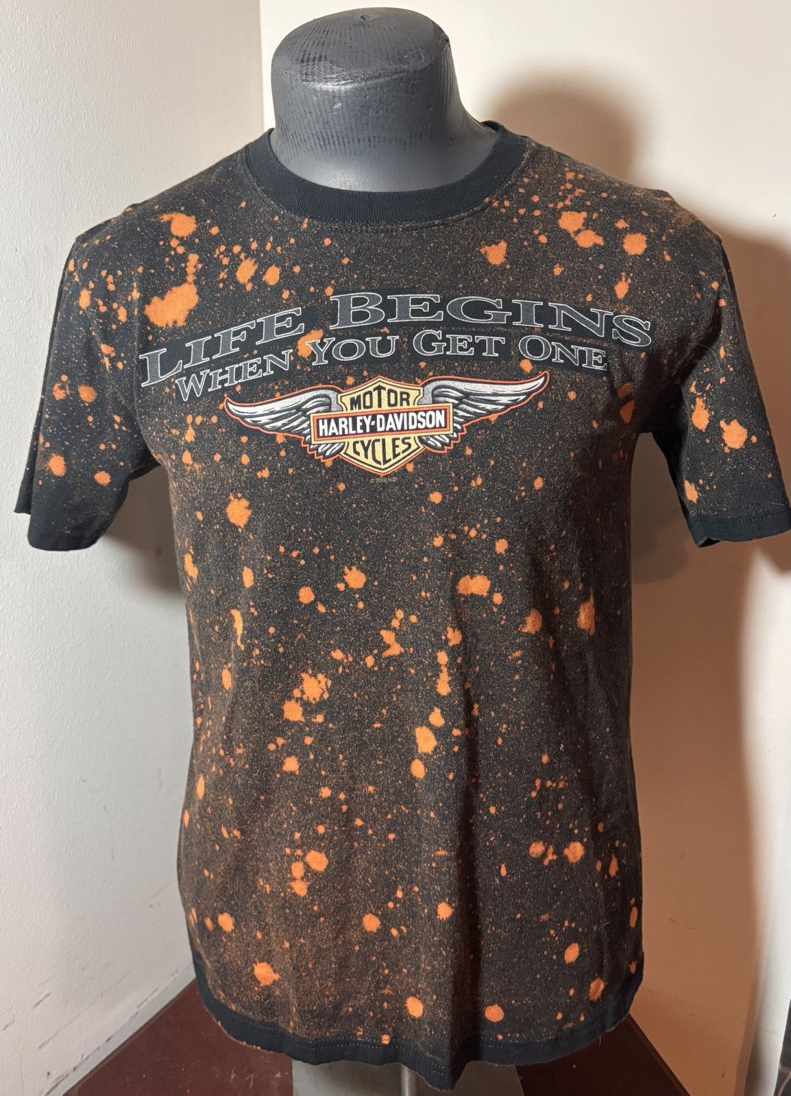 Harley Davidson Vintage y2k Harley Davidson custom bleached Shirt Size US M / EU 48-50 / 2 - 2 Thumbnail