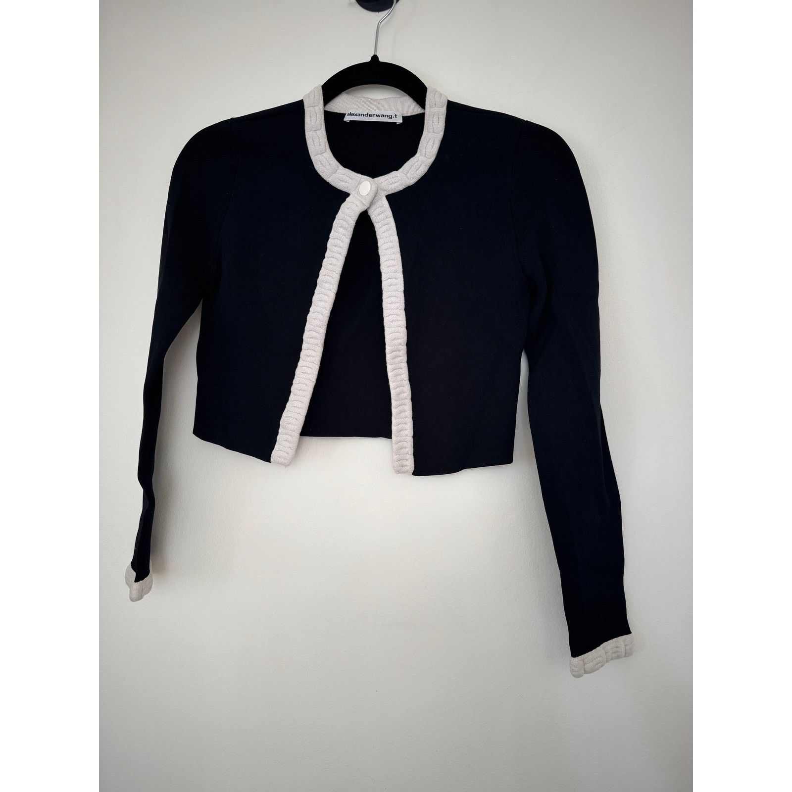 Alexander Wang Alexander Wang Cropped Logo Cardigan Size XS / US 0-2 / IT 36-38 - 4 Thumbnail