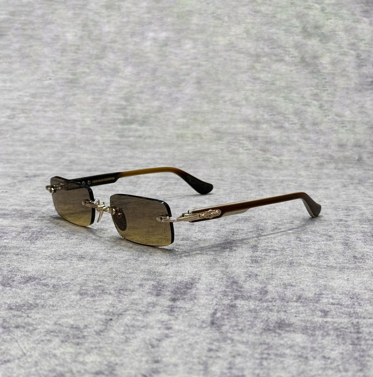 Chrome Hearts CHROME HEARTS DEEP I GOLD PLATED-BROWN BONE BROWN-SUN Size ONE SIZE - 1 Thumbnail