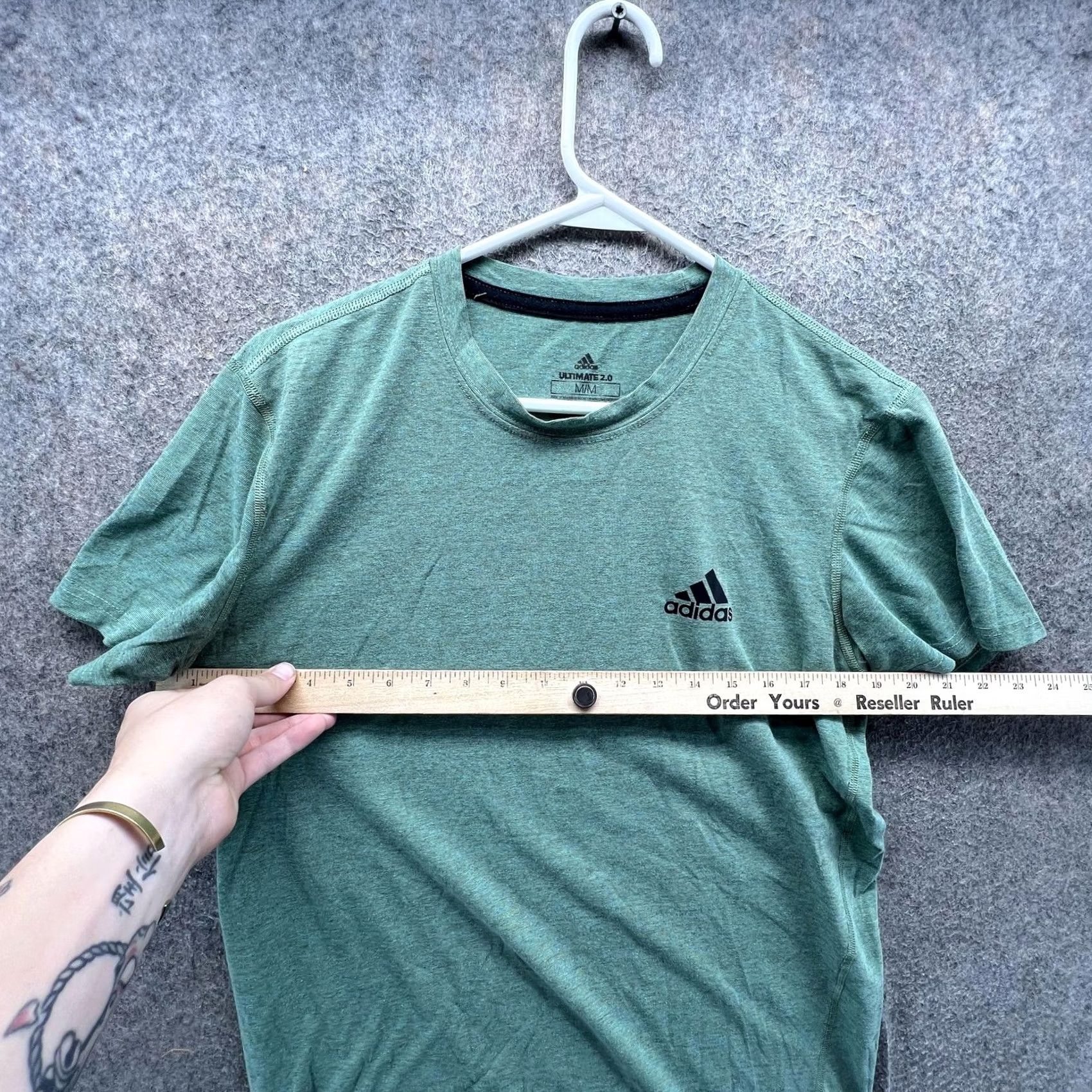 Adidas Adidas Climalite Shirt Mens M Green Tagless Athletic Training Tee Top Shirt Size US M / EU 48-50 / 2 - 6 Thumbnail