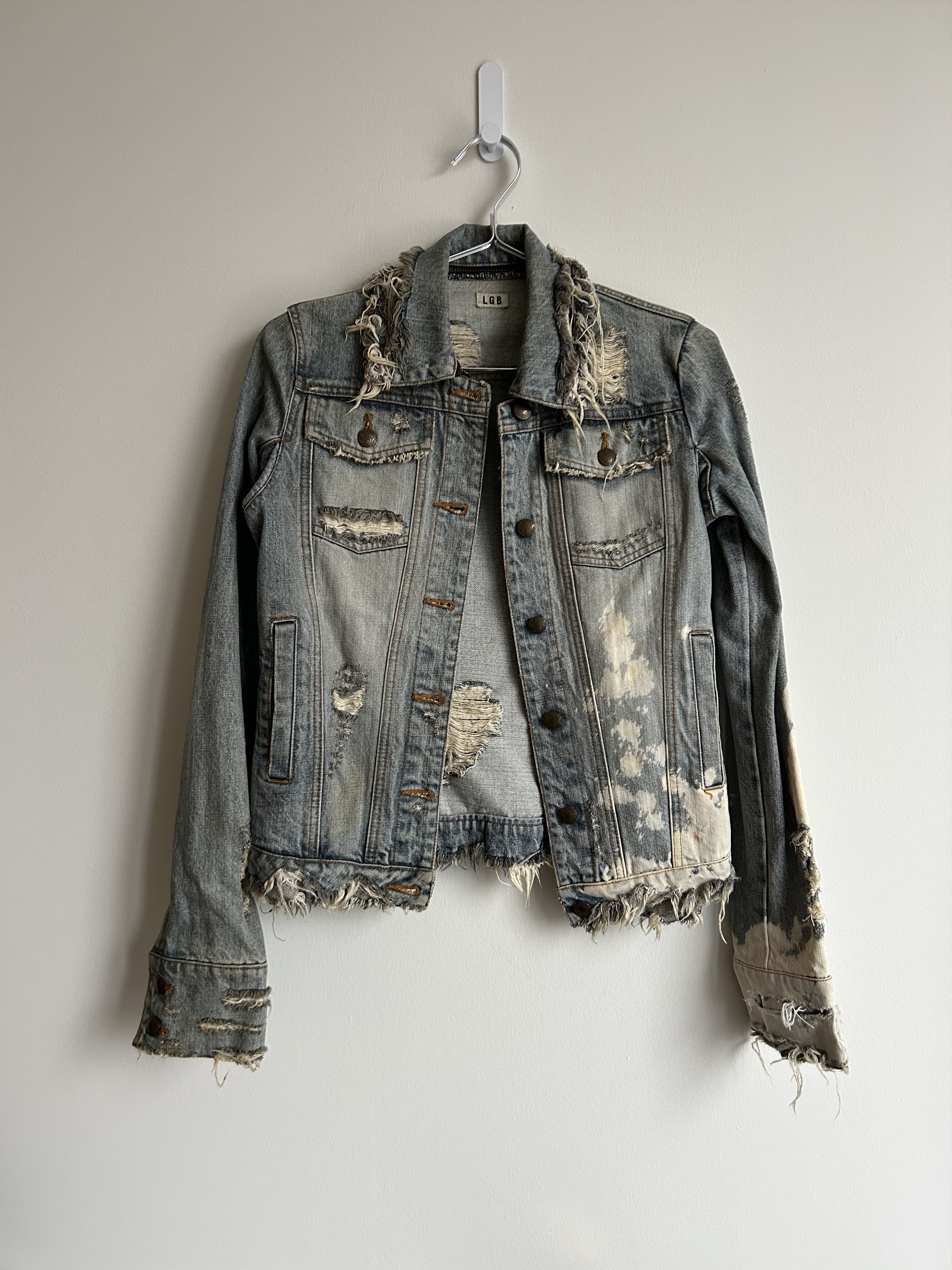 Le Grande Bleu (L.G.B.) L.G.B. Crash Denim Jacket Size US XS / EU 42 / 0 - 1 Thumbnail