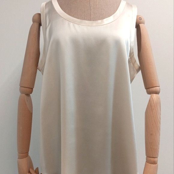 Lafayette 148 LAFAYETTE 148 Perla Luxe Silk Charmeuse Blouse - Candlelight Size XL / US 12-14 / IT 48-50 - 2 Thumbnail
