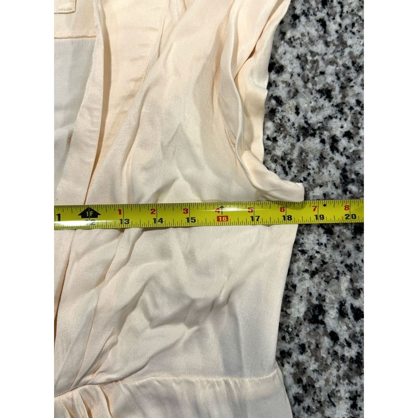 Anthropologie Anthropologie Maxi Dress Ivory V-Neck Twists Front 12P Petite Sleeveless Satin Dress Size XL / US 12-14 / IT 48-50 - 7 Thumbnail