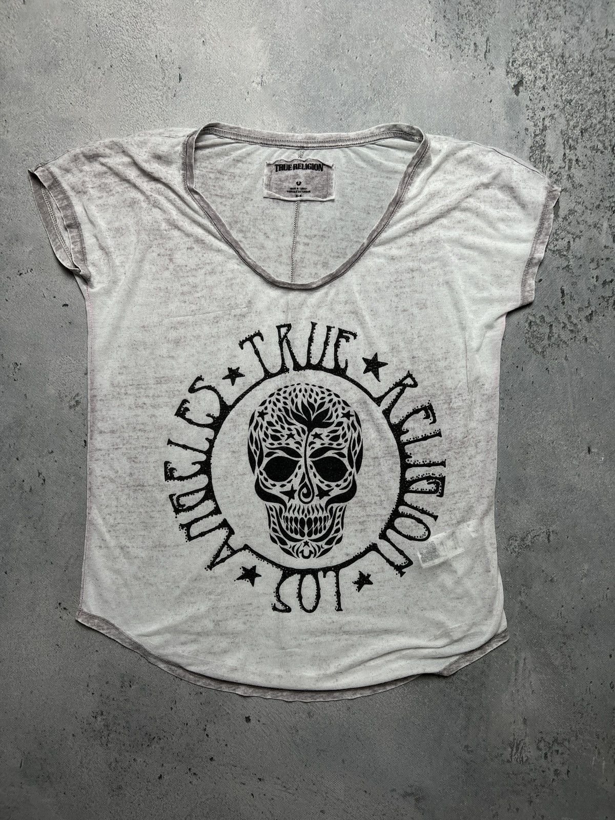 True Religion True Religion Skull Los Angeles USA T Shirt Big Logo Y2k Rap Size S / US 4 / IT 40 - 1 Thumbnail