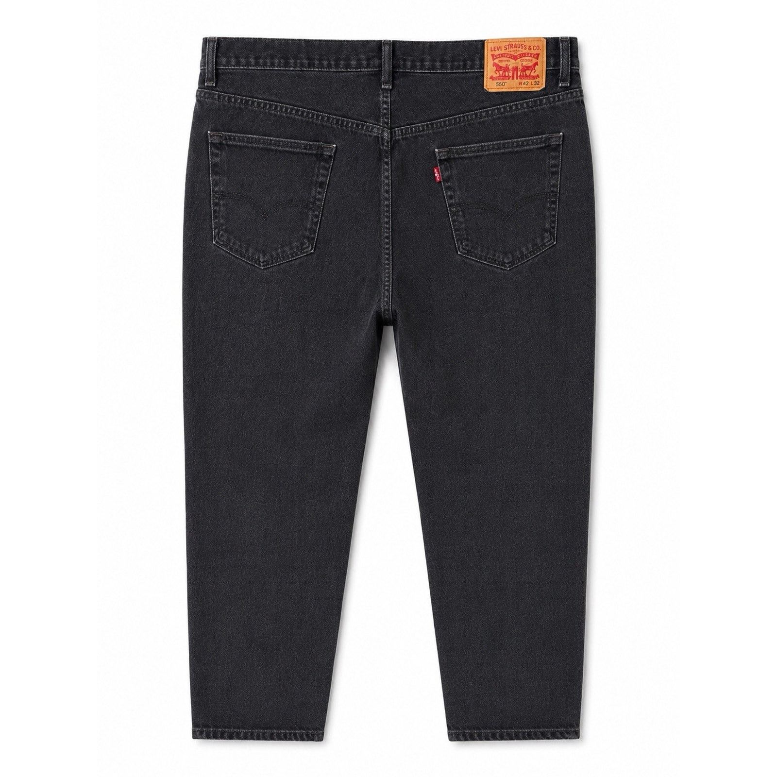 Levi's Levi's 550 Men's Black Dark Wash Denim Jeans Relaxed Tapered Size US 42 / EU 58 - 2 Thumbnail
