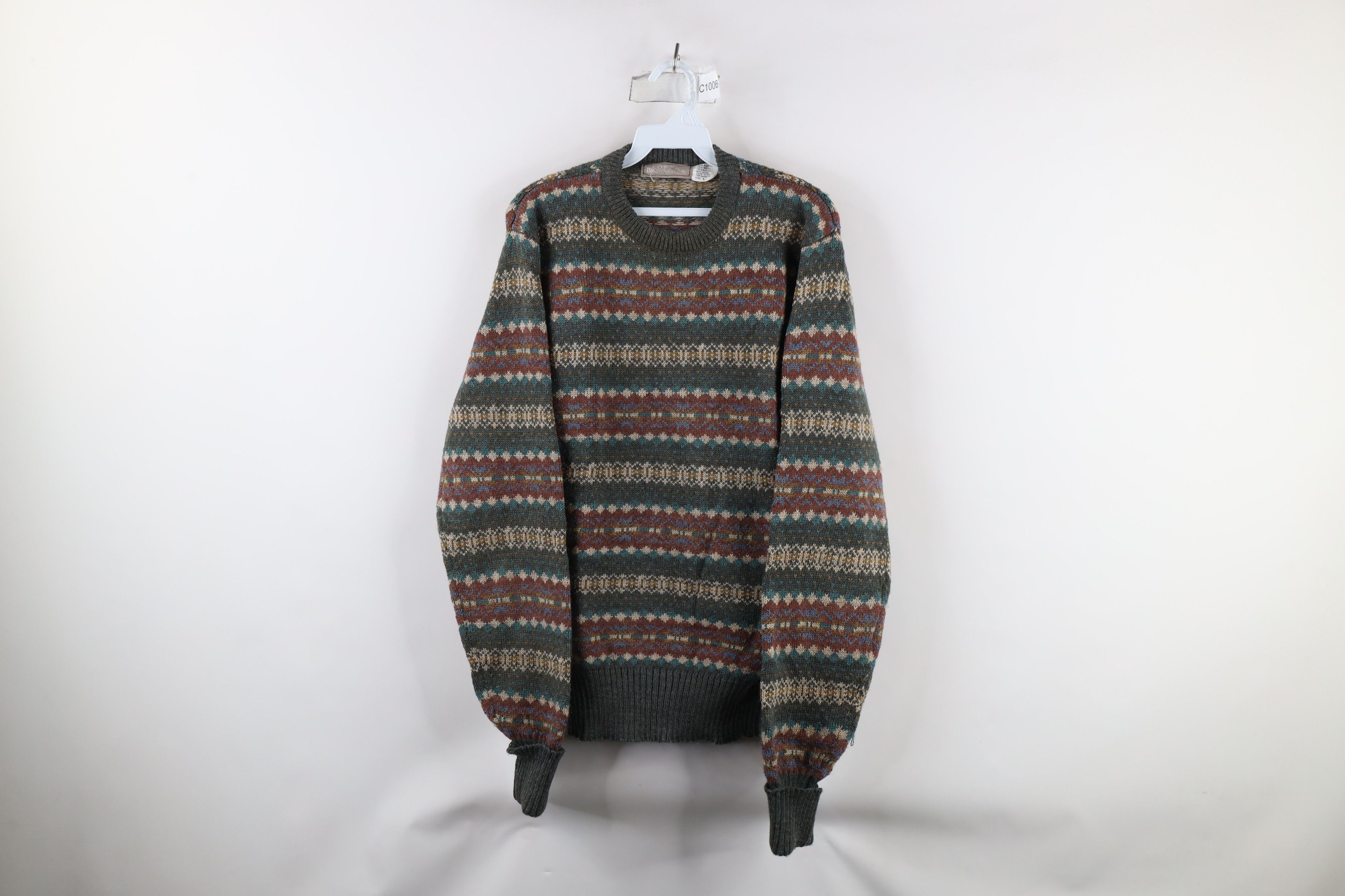 Vintage 90s Streetwear Blend Knit Rainbow Fair Isle Sweater