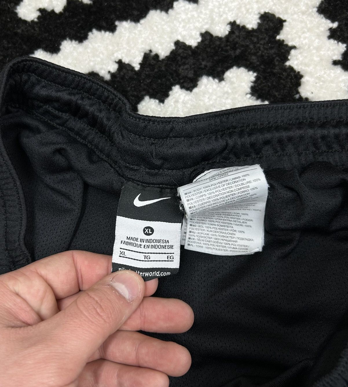 Nike × Vintage Nike Vintage Drill Black Pant size XL Size US 36 / EU 52 - 4 Thumbnail