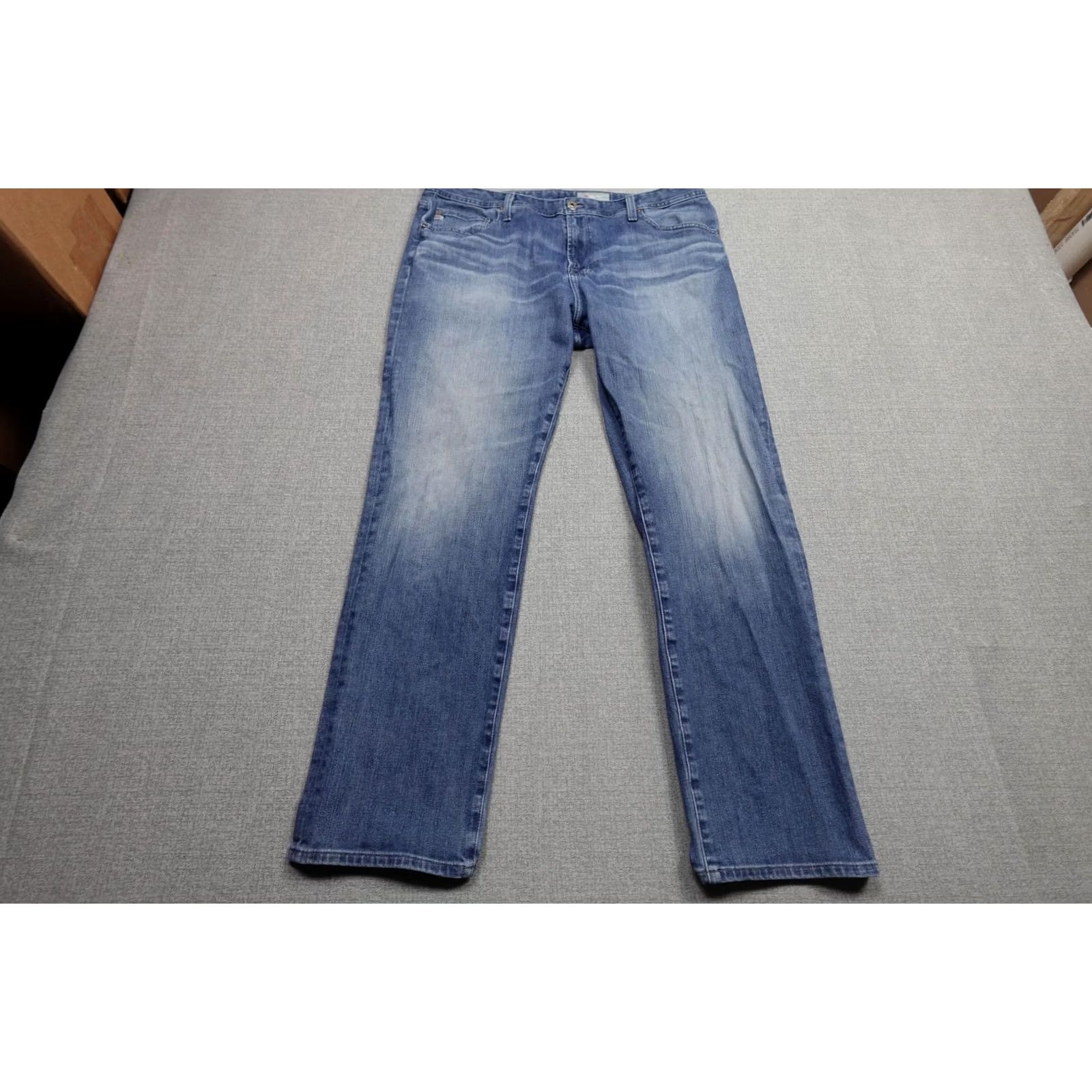 Denime AG Adriano Goldschmied Graduate Jeans Mens 36x32 Blue Denim Straight Stretch Jeans Size US 36 / EU 52 - 3 Thumbnail