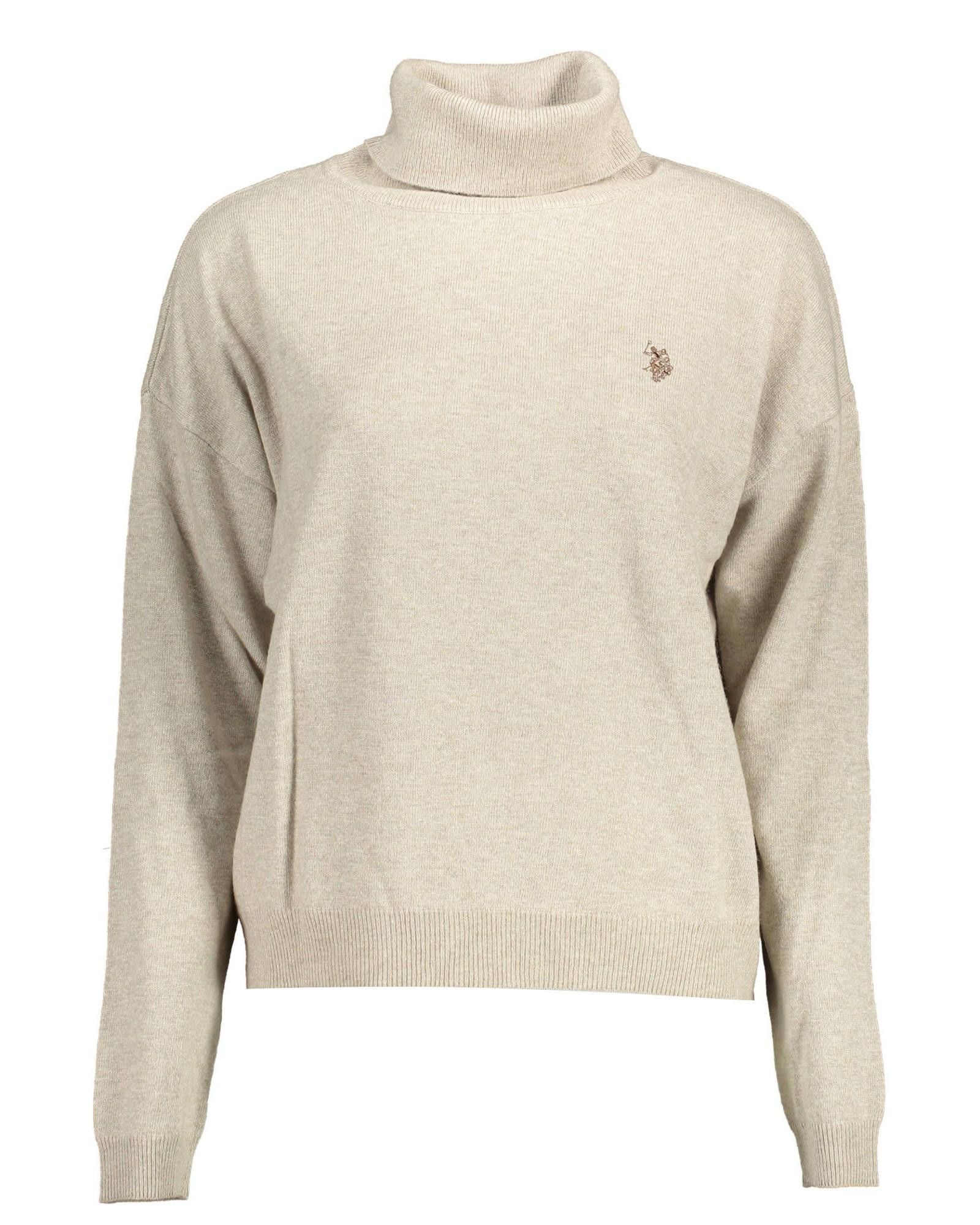 image of U S Polo Assn High Collar Beige Wool Shirt, Women's (Size XL)