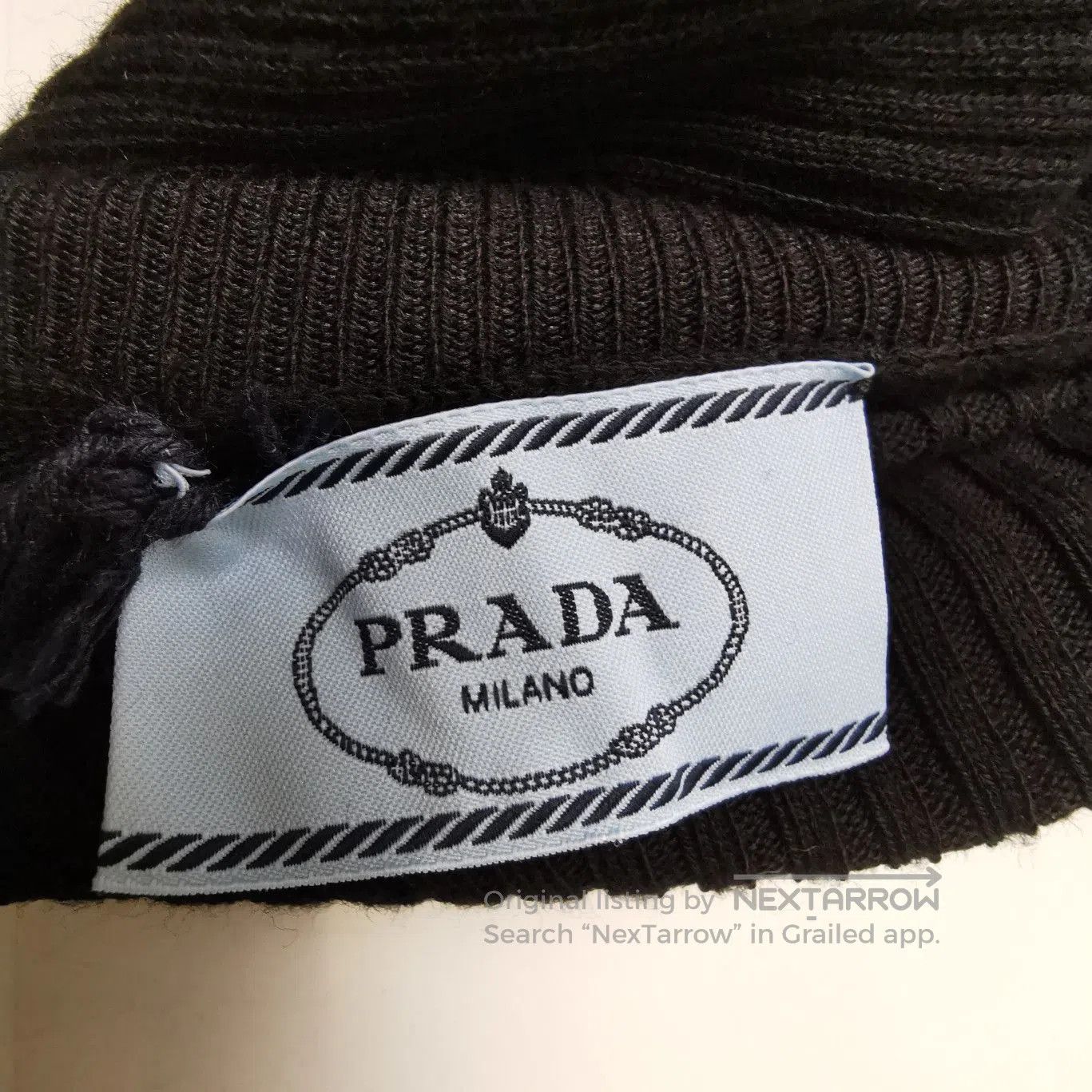 Prada Prada Black Cotton Turtleneck Sweater Size 36 . Size XS / US 0-2 / IT 36-38 - 4 Thumbnail