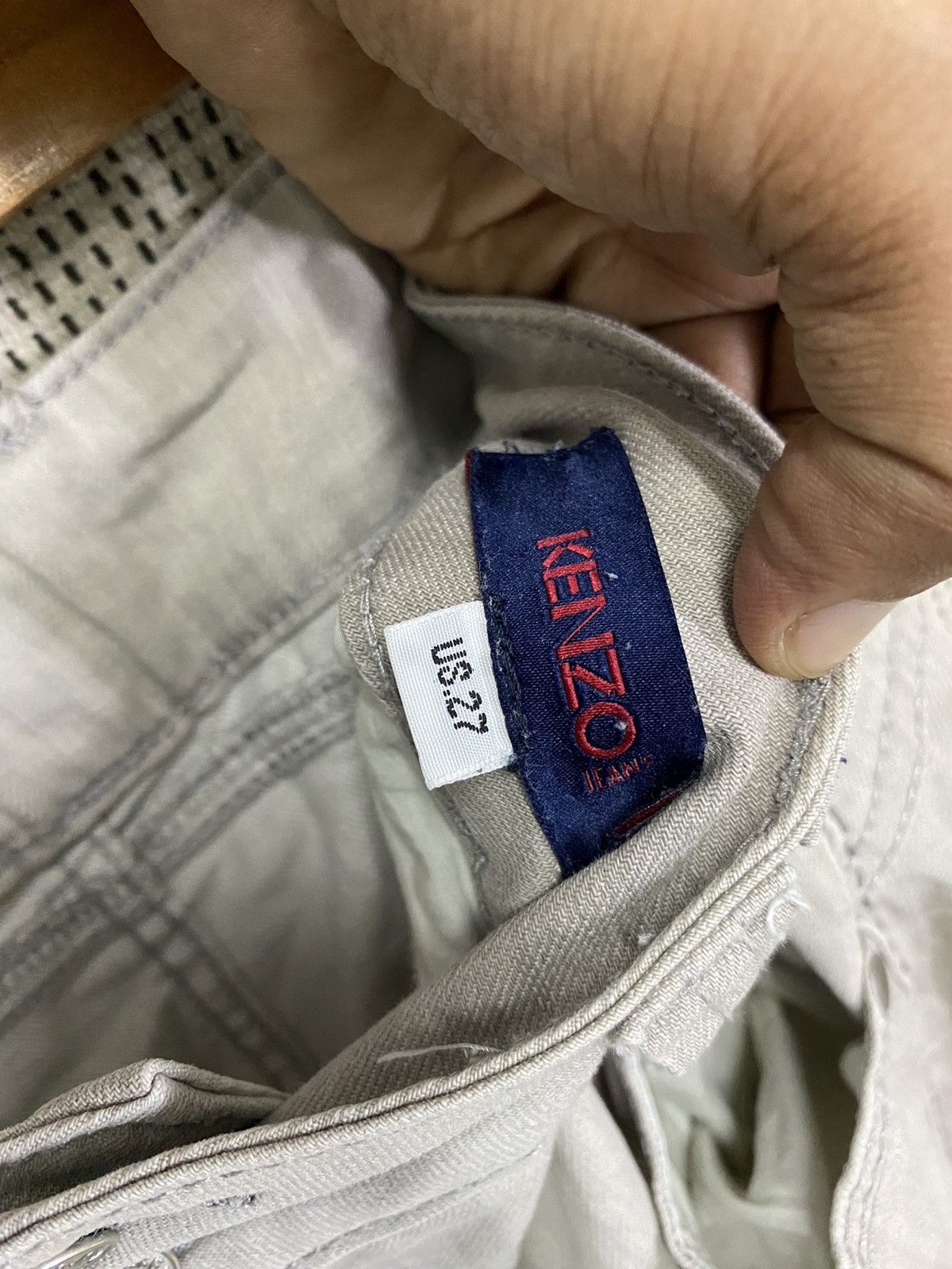 Japanese Brand × Jean × Kenzo Vintage Kenzo jeans y2k white low rise straight leg denim Size US 30 / EU 46 - 11 Thumbnail