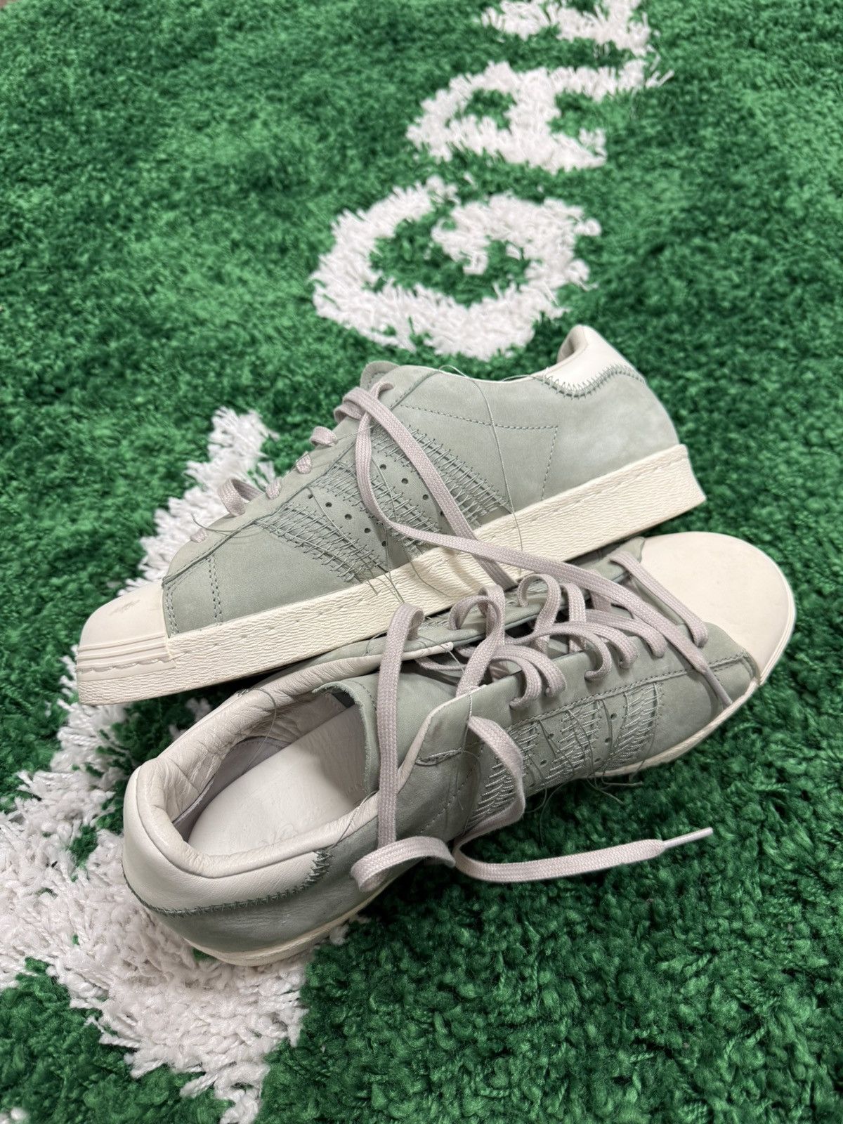 Y-3 Y-3 Superstar Sage Green Adidas Soft Leather Sneaker Sz. 9 Size US 9 / EU 42 - 6 Thumbnail