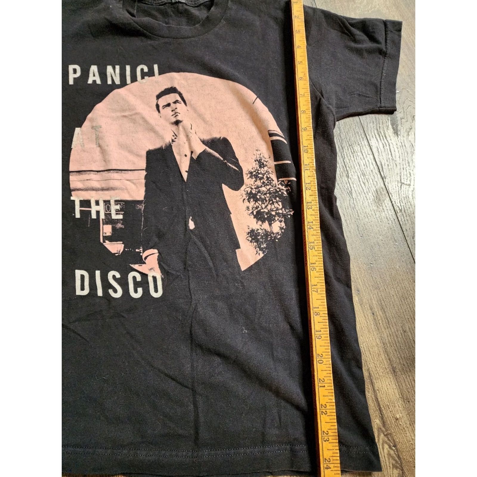 Tultex Panic at the Disco Death of a Bachelor Tour 2017 T Shirt Mens S Tultex Black Graphic Tee Short Sleeve Crew Neck Double Sided Rock Stage Concert Fun Size US S / EU 44-46 / 1 - 4 Thumbnail