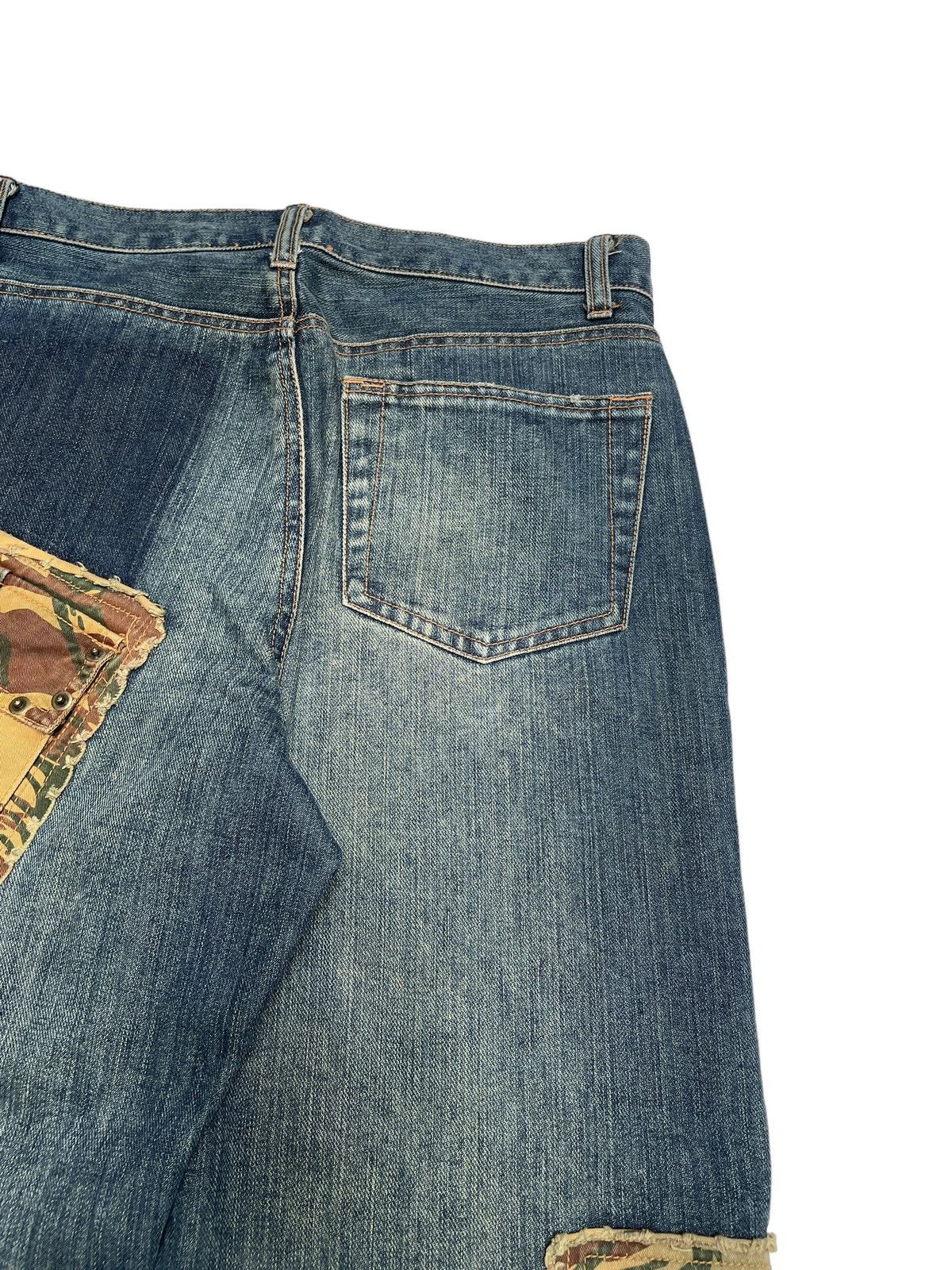 Le Grande Bleu (L.G.B.) Very Rare Vintage Brand Bruce Pee Tactical Baggy Jeans 1990s Size US 31 - 4 Thumbnail