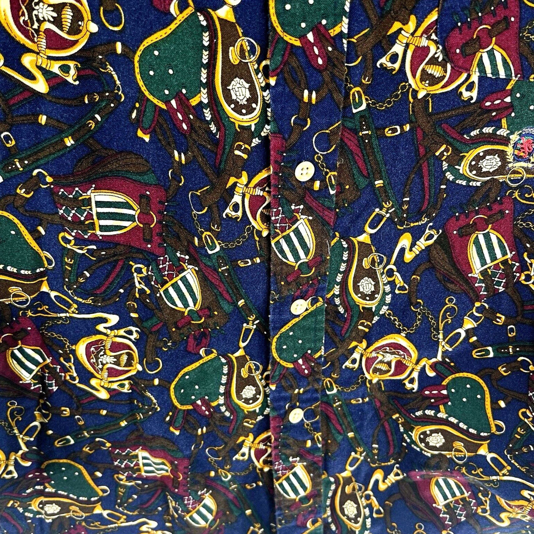 Tommy Hilfiger Tommy Hilfiger Animal Print Button-Down Shirt Mens Size L Blue Western Casual Size US L / EU 52-54 / 3 - 4 Thumbnail