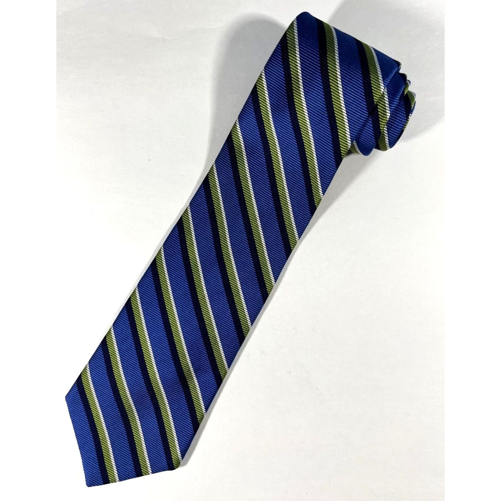 Brooks Brothers Brooks Brothers Makers Men’s Silk Striped Tie Wide 59" Multicolor - Woven in England Made in USA, 100% Silk, Classic Length Size ONE SIZE - 2 Thumbnail