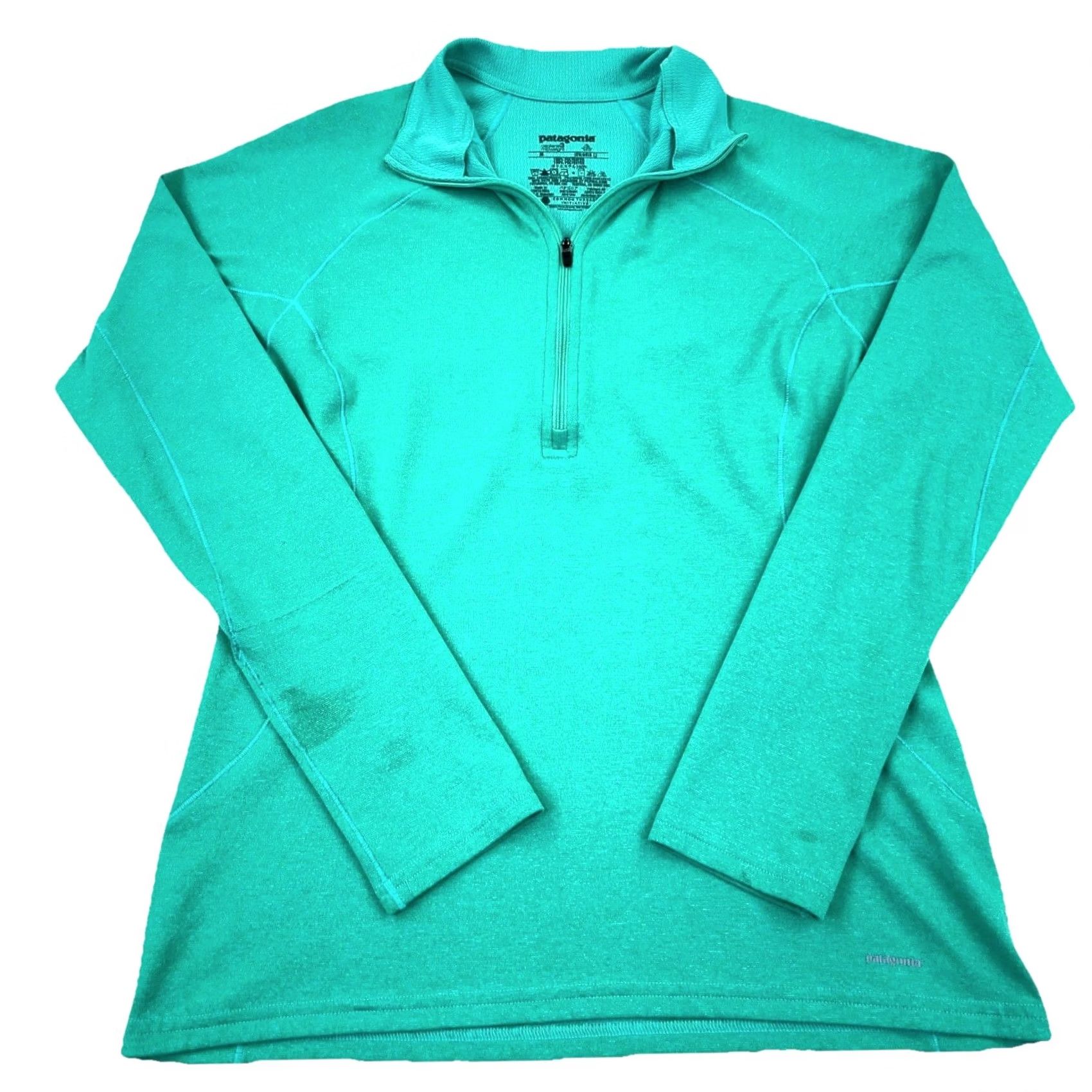 Patagonia Patagonia Sweater Women Medium Green Pullover Quarter Zip Midweight Size M / US 6-8 / IT 42-44 - 2 Thumbnail