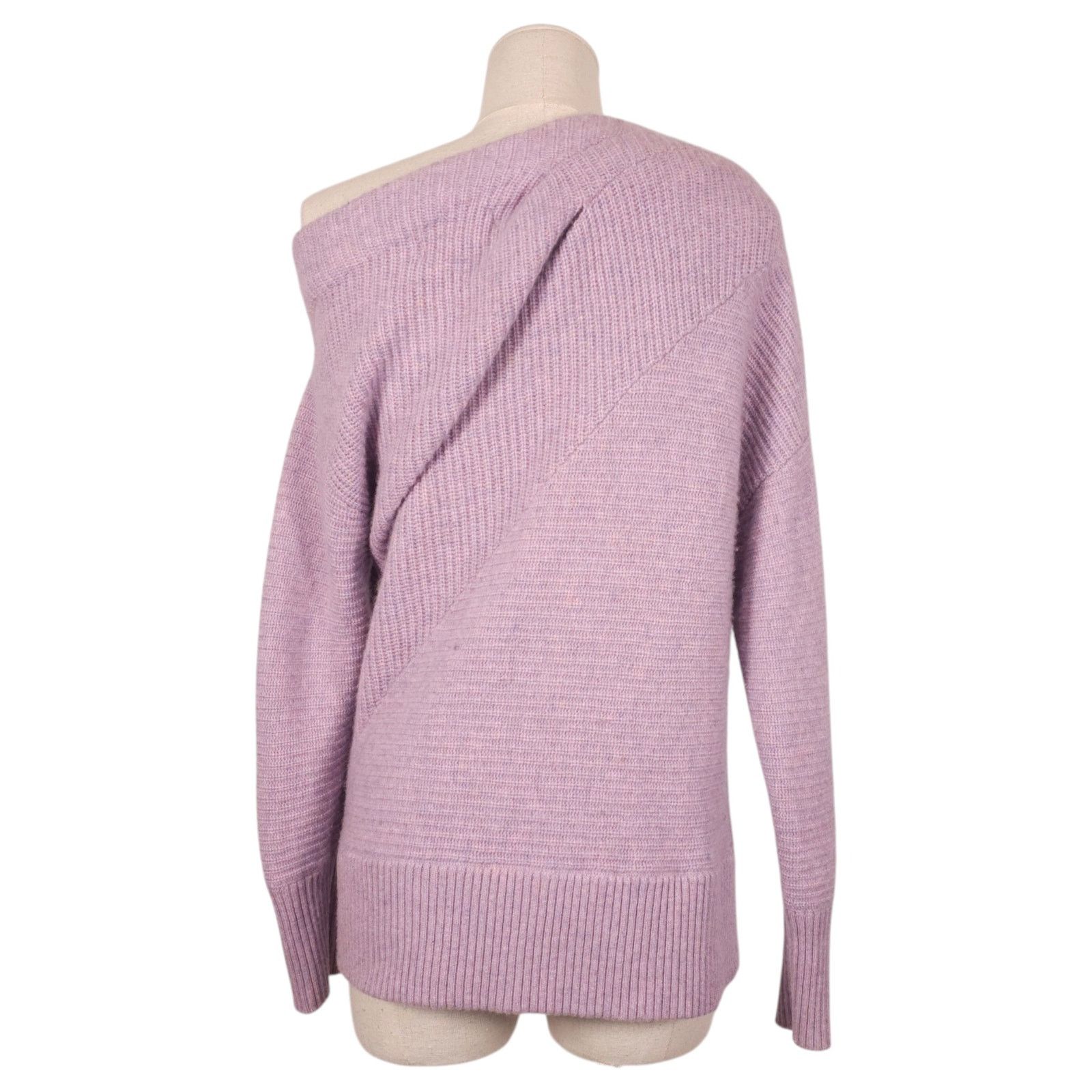 NAADAM NAADAM Off-The-Shoulder Wool Cashmere Sweater Lavender Sz M Size M / US 6-8 / IT 42-44 - 3 Thumbnail