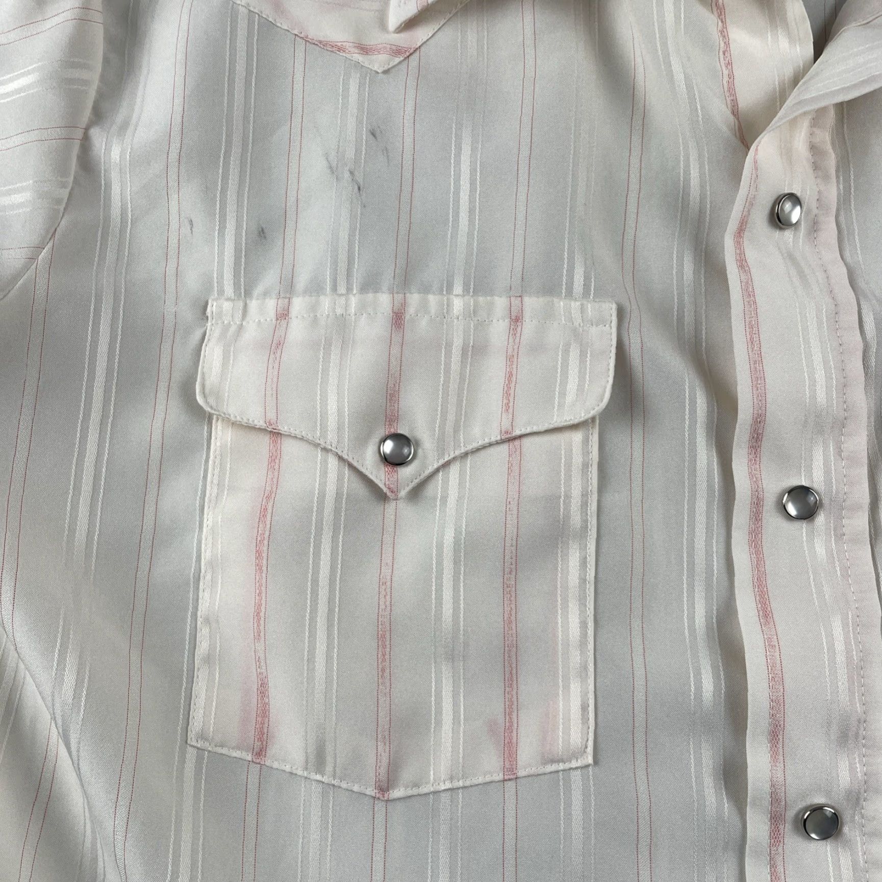 Vintage VINTAGE Panhandle Slim Pearl Snap Long Sleeve Button Up Shirt USA XL White Slimming Regular Mens Size US XL / EU 56 / 4 - 7 Thumbnail