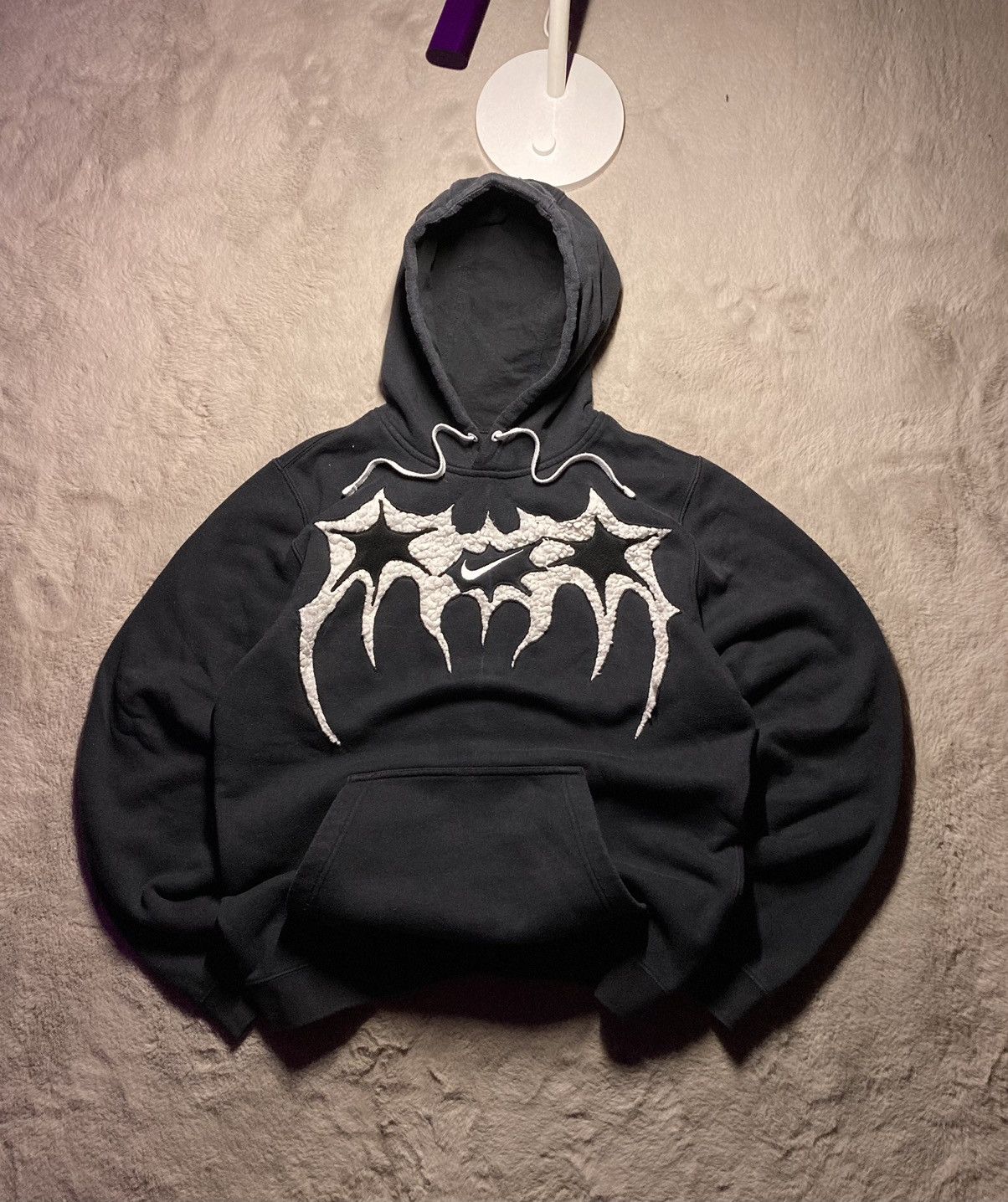 Nike × Vintage ⛩️ Nike hoodie custom vintage y2k big center logo fleece rare Size US M / EU 48-50 / 2 - 1 Thumbnail