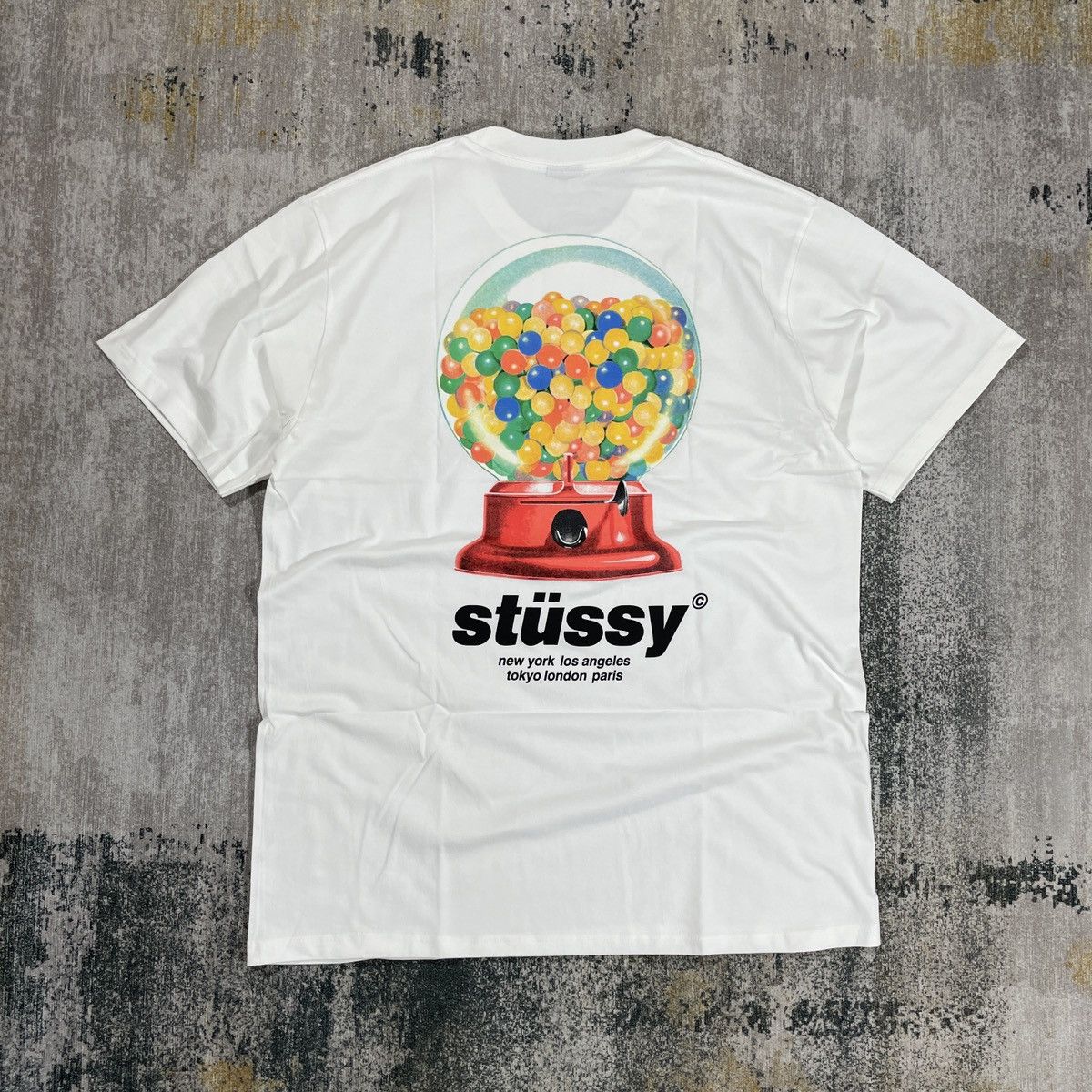 Stussy OG Stussy Gumball Logo Tee White // L Size US L / EU 52-54 / 3 - 1 Thumbnail