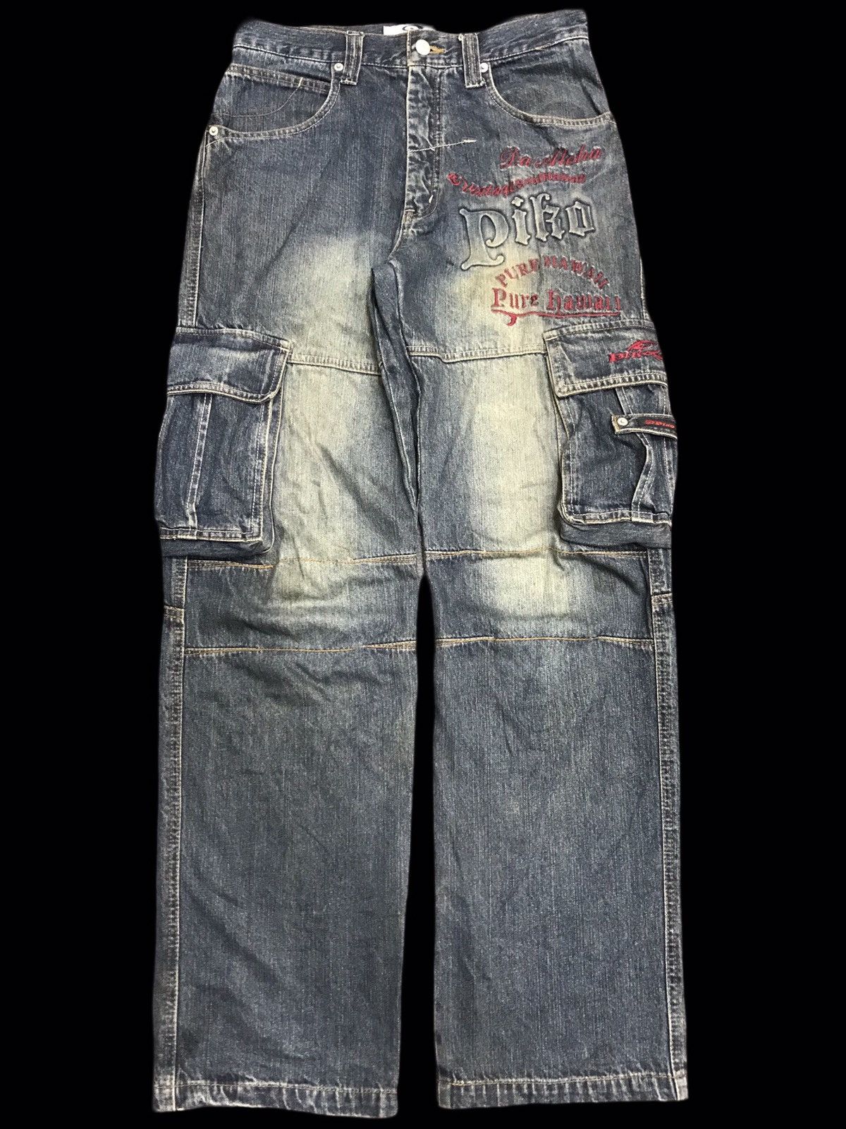 Vintage 💥BAGGY💥VINTAGE PIKO SURF CARGO DENIM F348 Size US 30 / EU 46 - 1 Thumbnail