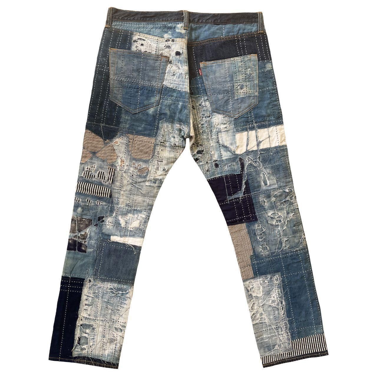 Kapital Boro Patchwork Sashiko Embroidered Jeans Size US 36 / EU 52 - 2 Thumbnail