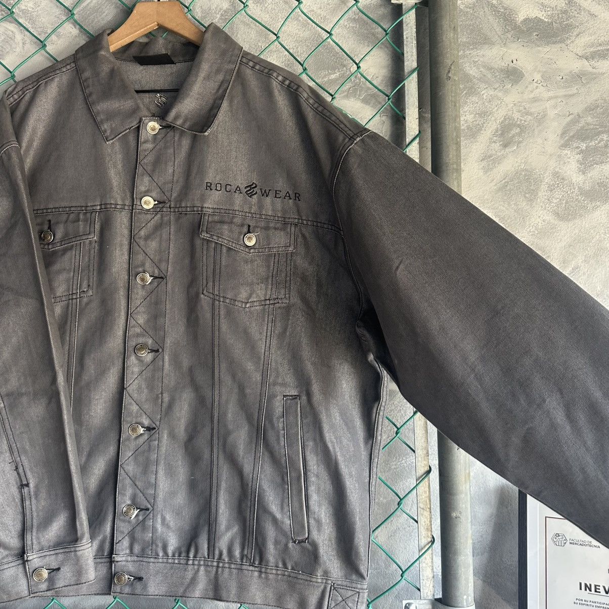 Rocawear Rocawear Jacket Grey Trucker Denim Hip Hop Jay Z Y2K VTG Size US XXL / EU 58 / 5 - 4 Thumbnail