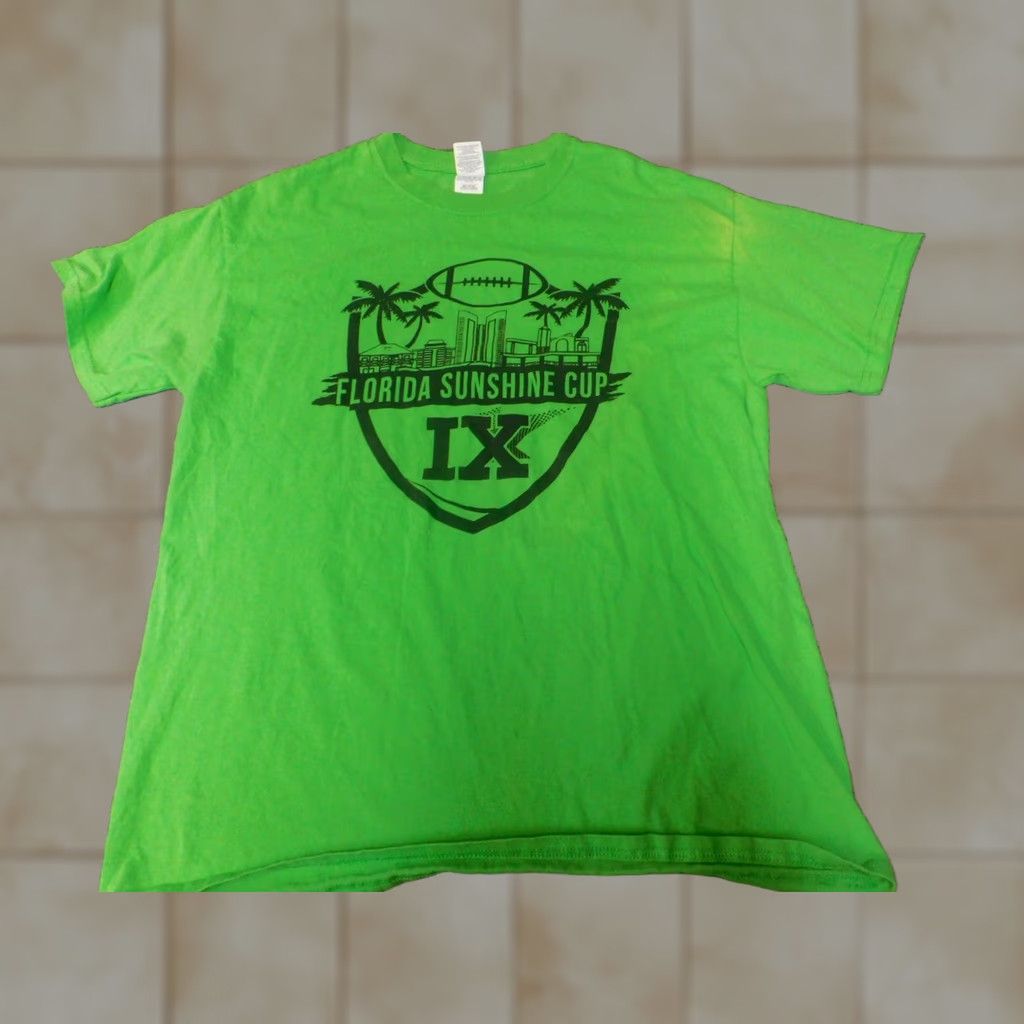 Gildan Gildan Mens Shirt T-Shirt Florida Green Cotton Short Sleeve Crew Neck L Size US L / EU 52-54 / 3 - 1 Thumbnail