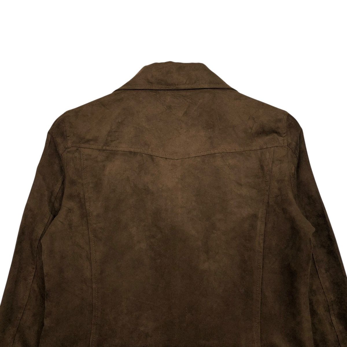 Japanese Brand 🔥CROPPED SUEDE SOFT JACKET DOUBLE COLLAR UNIQLO ISSEY MIYAKE Size US S / EU 44-46 / 1 - 11 Thumbnail