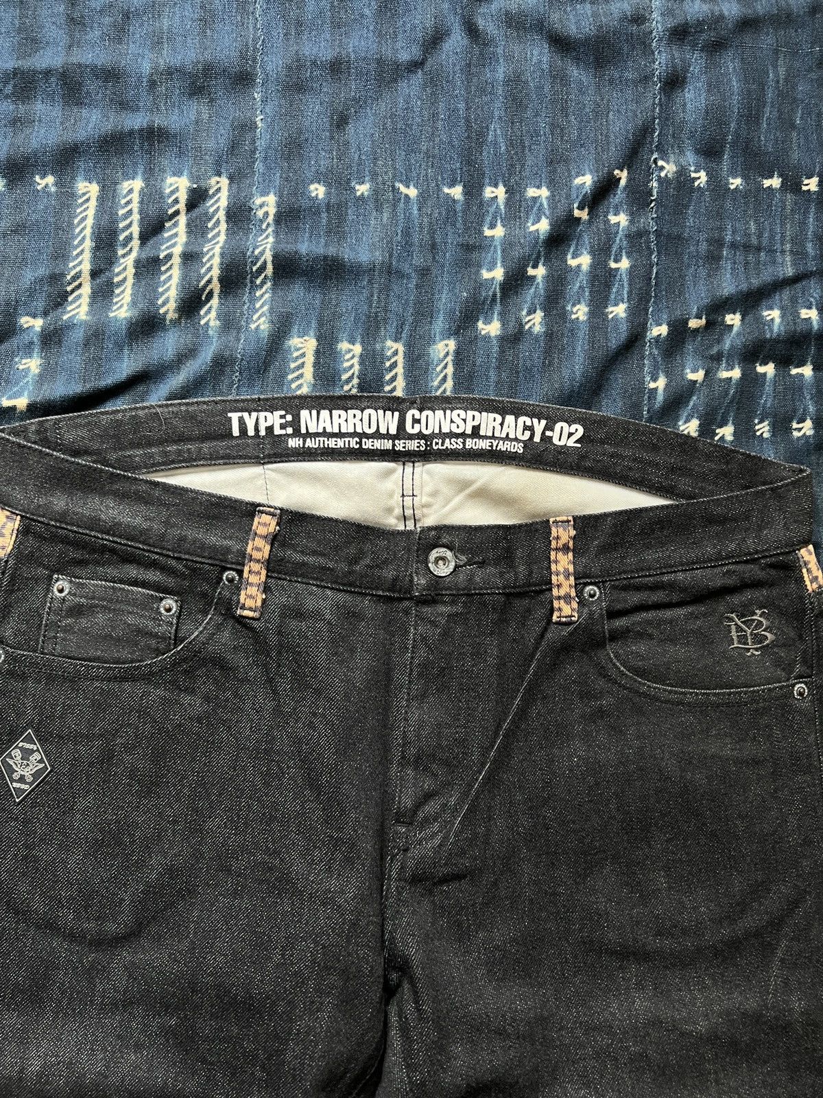Neighborhood × Stussy Stussy x Neighborhood Boneyards Conspiracy Denim Jeans FW10 Size US 34 / EU 50 - 3 Thumbnail