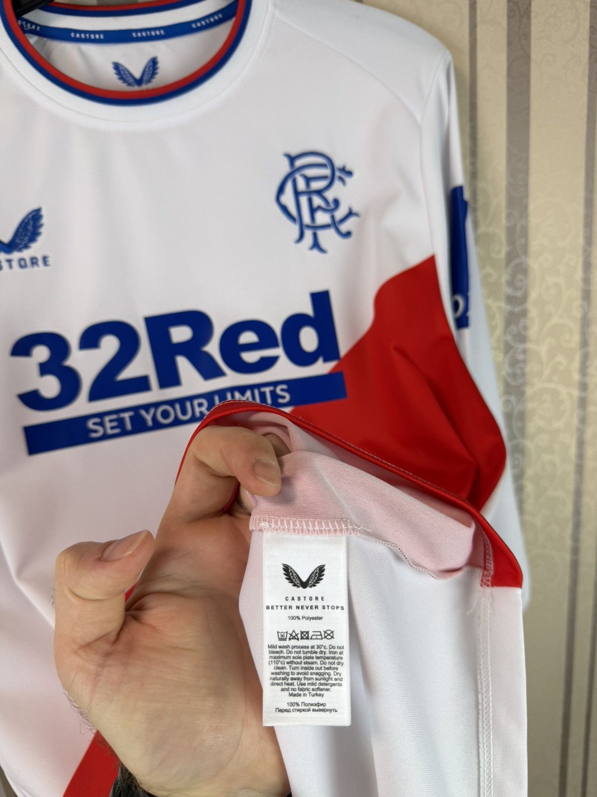 Castore Glasgow Rangers FC 2022/23 Long Sleeve Away Jersey-Size Xl Size US XL / EU 56 / 4 - 8 Thumbnail