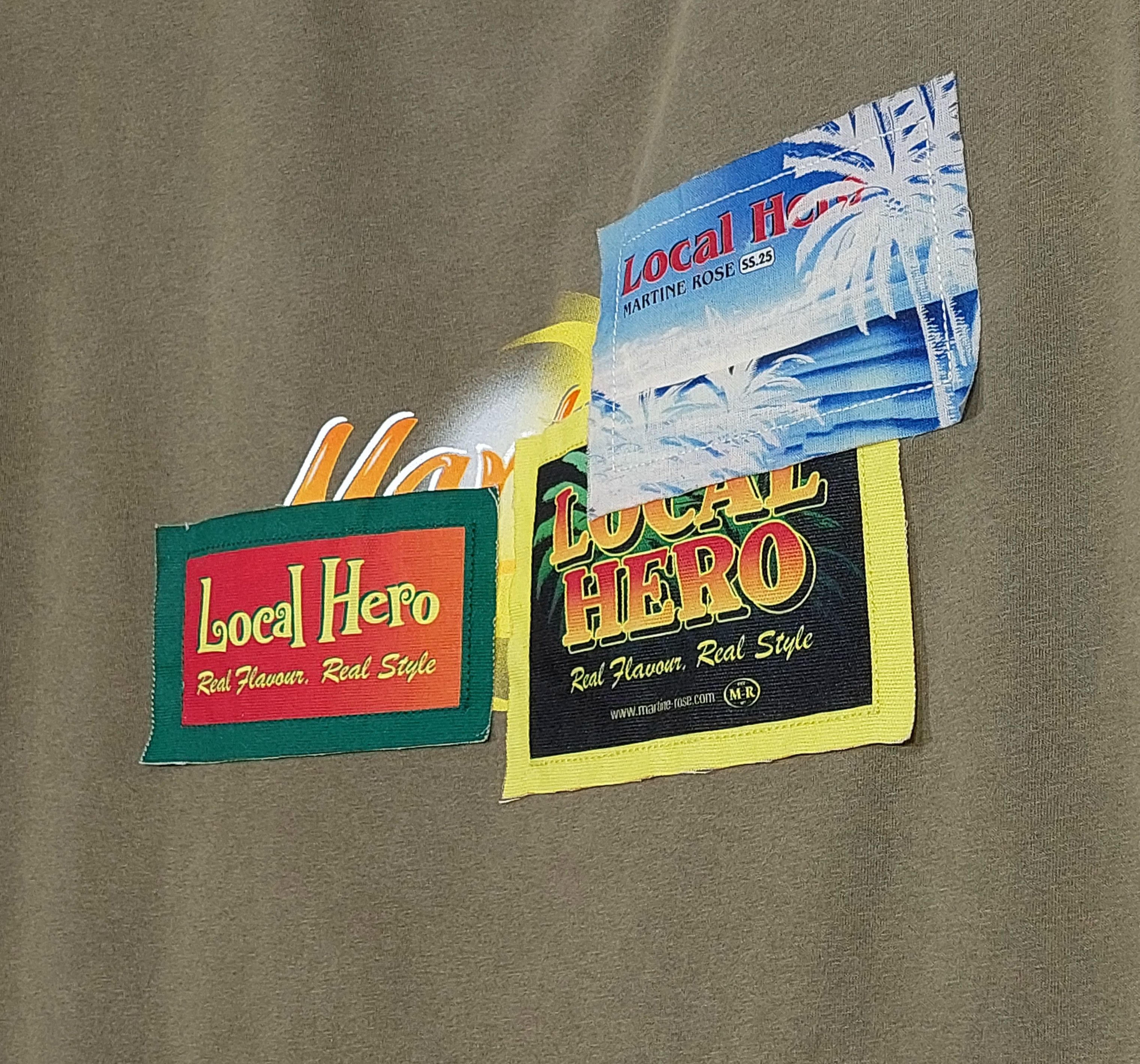 Martine Rose local hero patch cotton tshirt - khaki green M Size US M / EU 48-50 / 2 - 9 Thumbnail